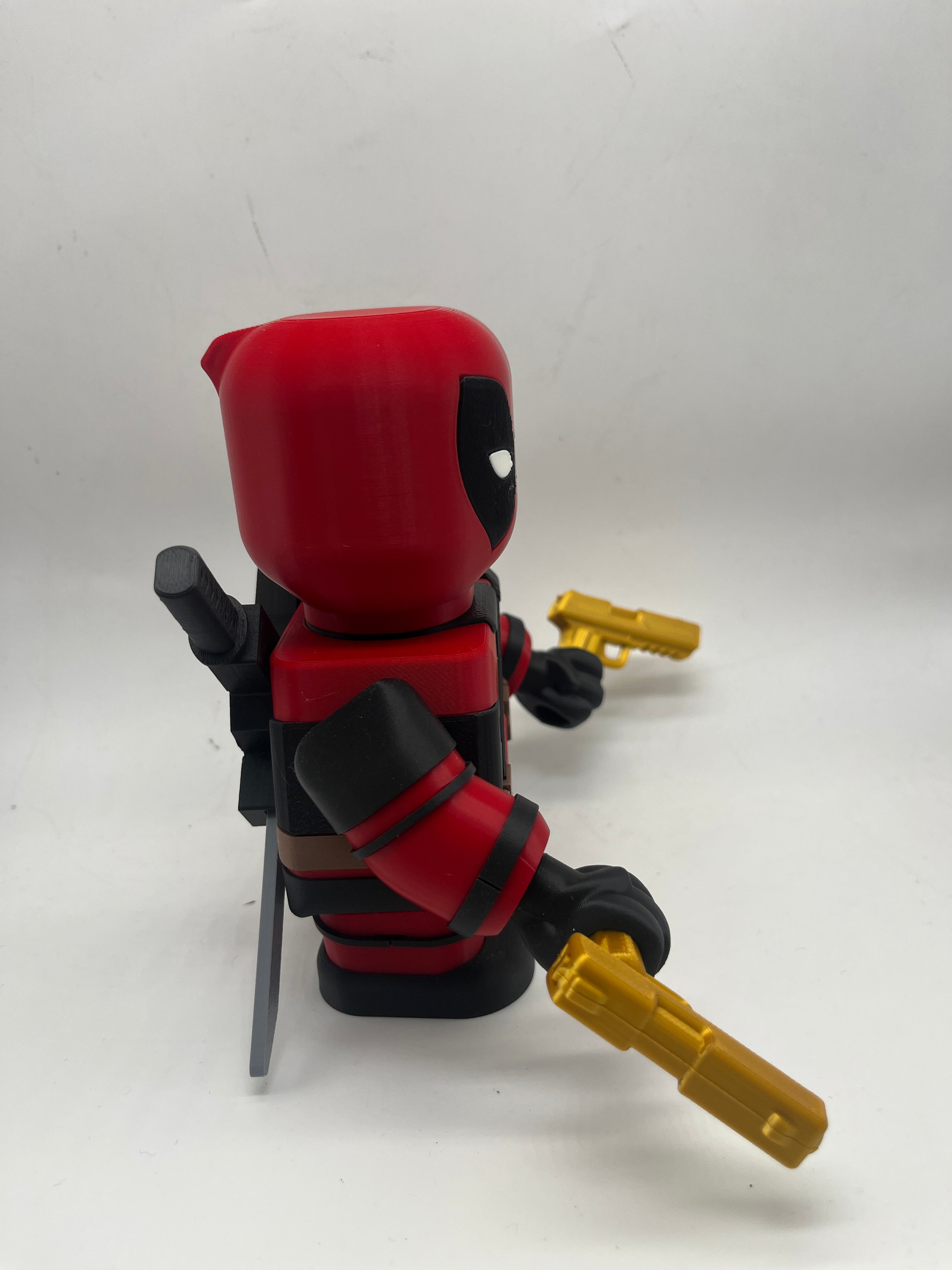 LEGO-inspired Marvel Deadpool Medium Scale 6"- 8" Chunk Display Figure Collectible
