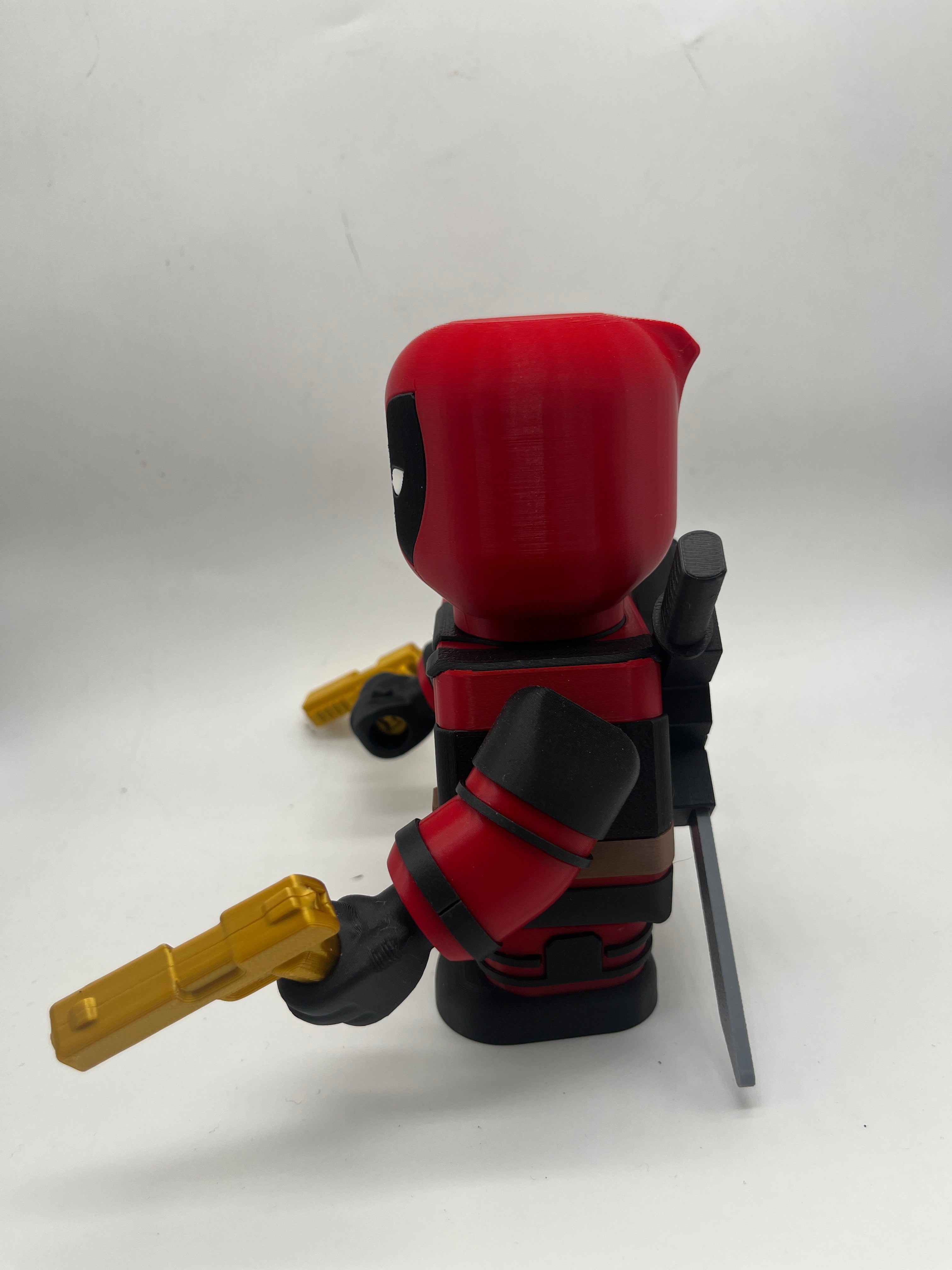 LEGO-inspired Marvel Deadpool Medium Scale 6"- 8" Chunk Display Figure Collectible