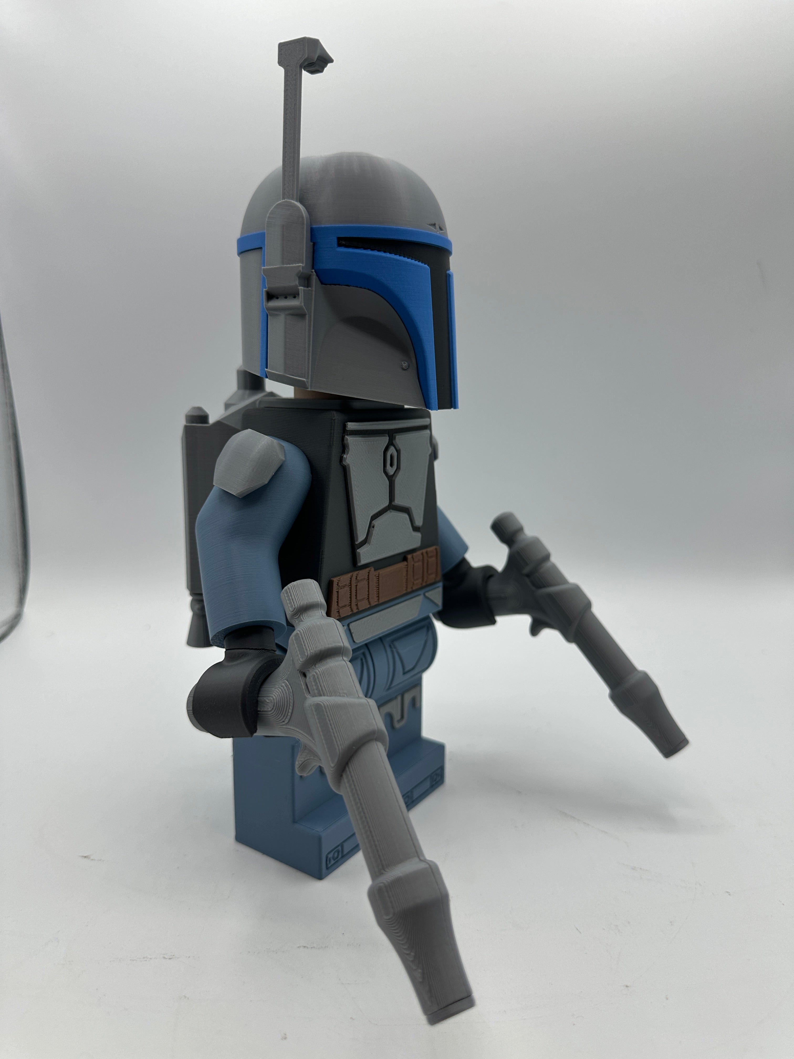 3D Printed Star Wars Jango Fett Large Scale 8.5"- 9.5" Minifigure