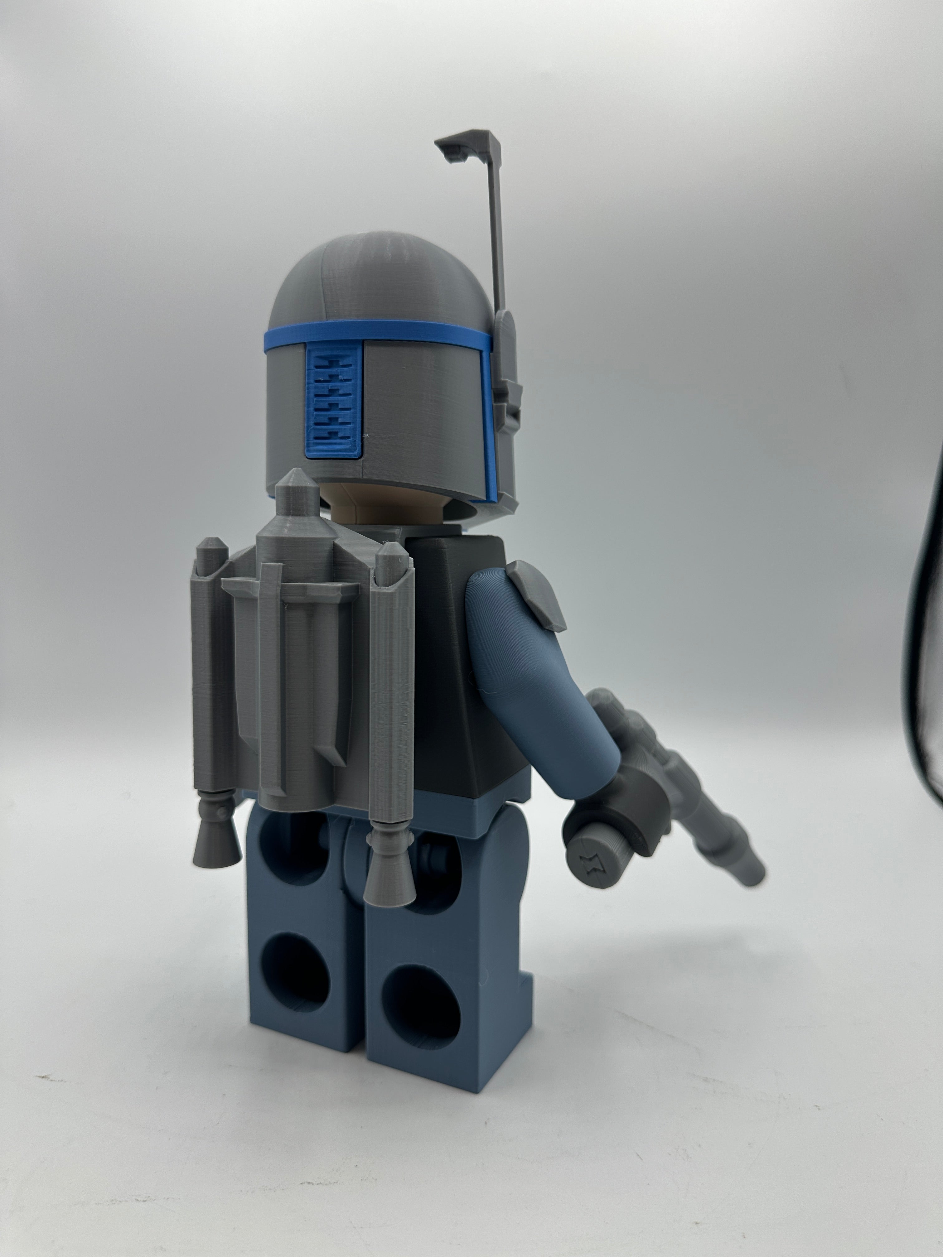 3D Printed Star Wars Jango Fett Large Scale 8.5"- 9.5" Minifigure