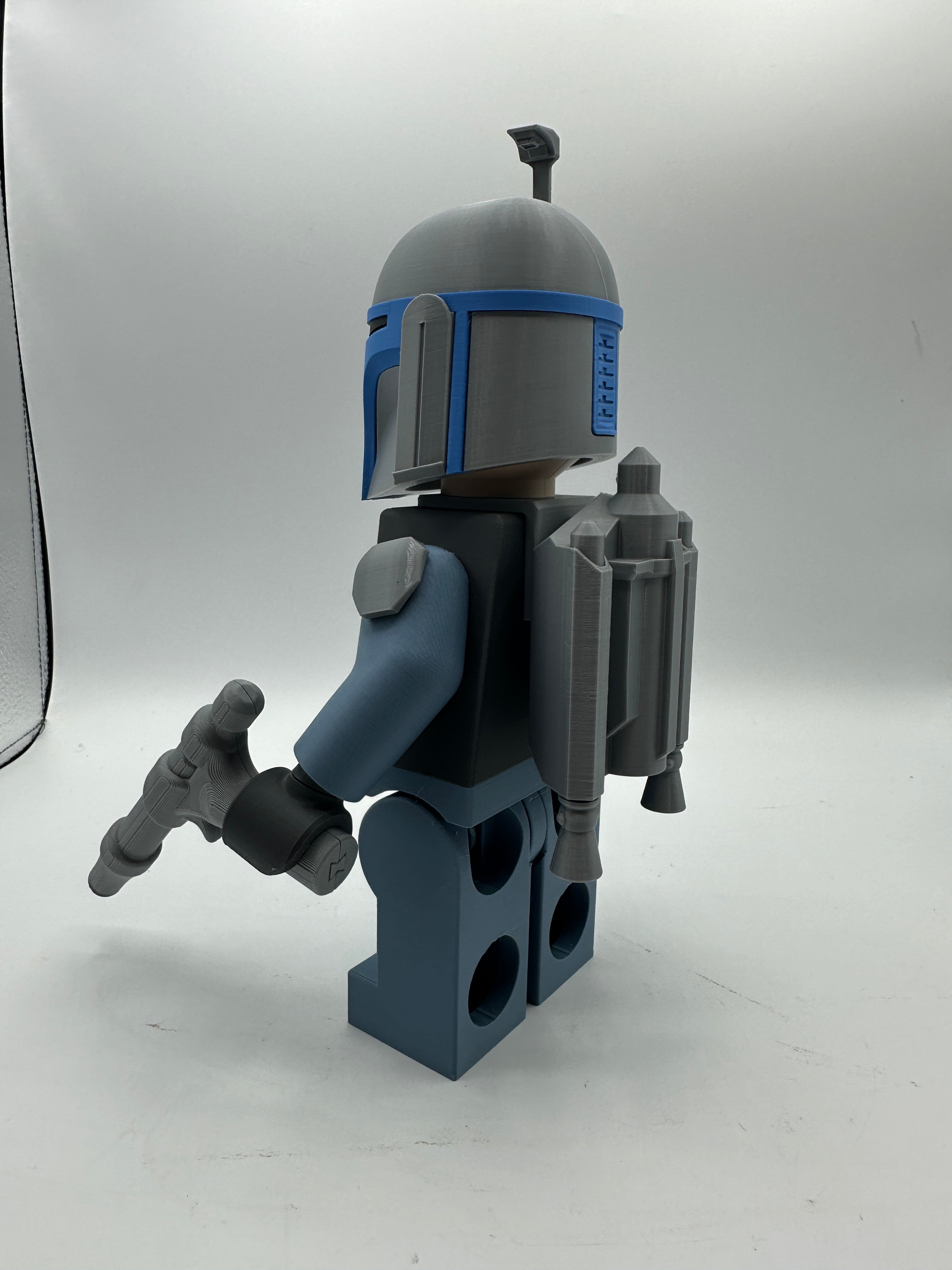 3D Printed Star Wars Jango Fett Large Scale 8.5"- 9.5" Minifigure
