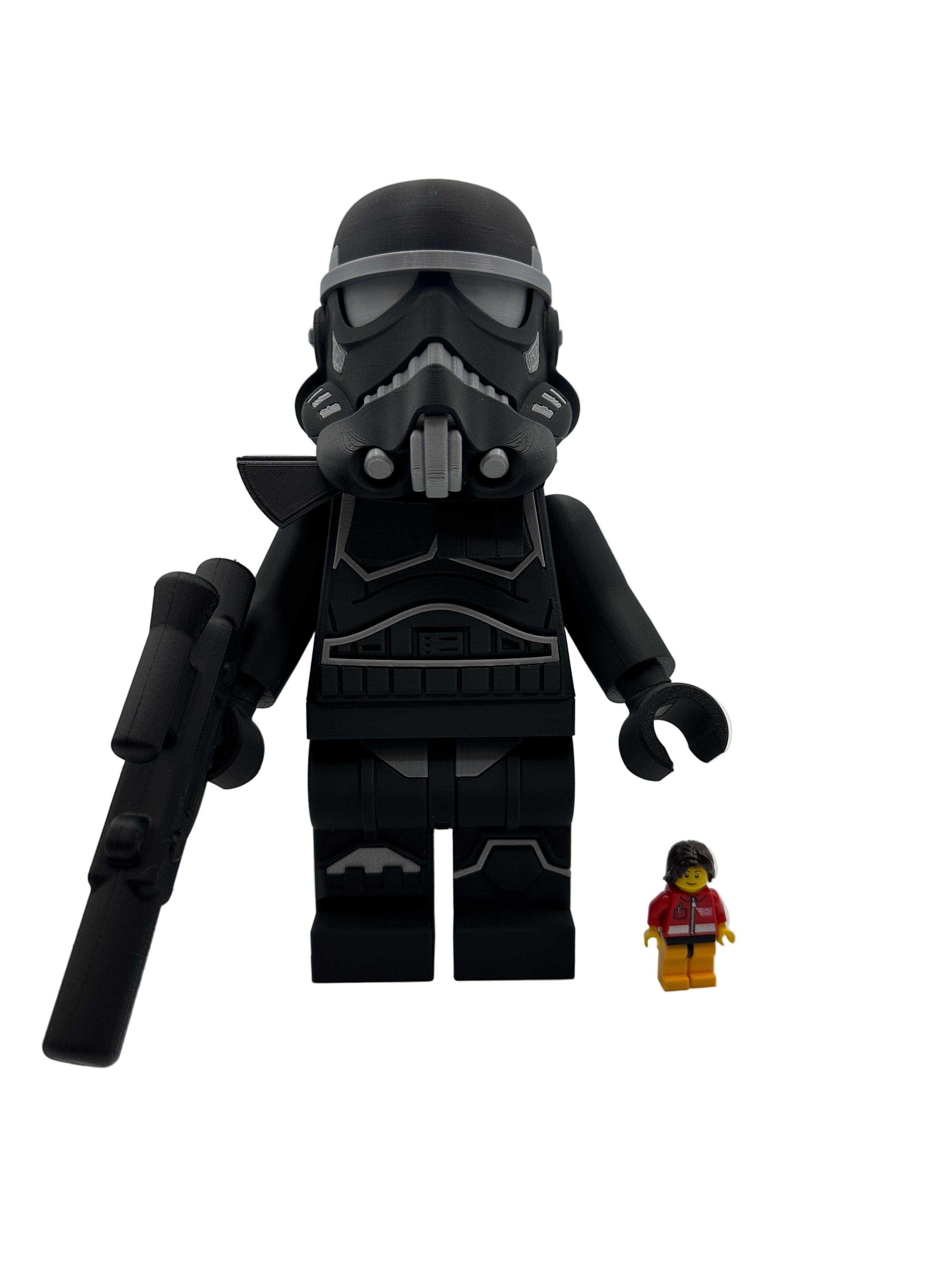 3D Printed Star Wars Shadow Stormtrooper Large Scale 8.5"- 9.5" Minifigure