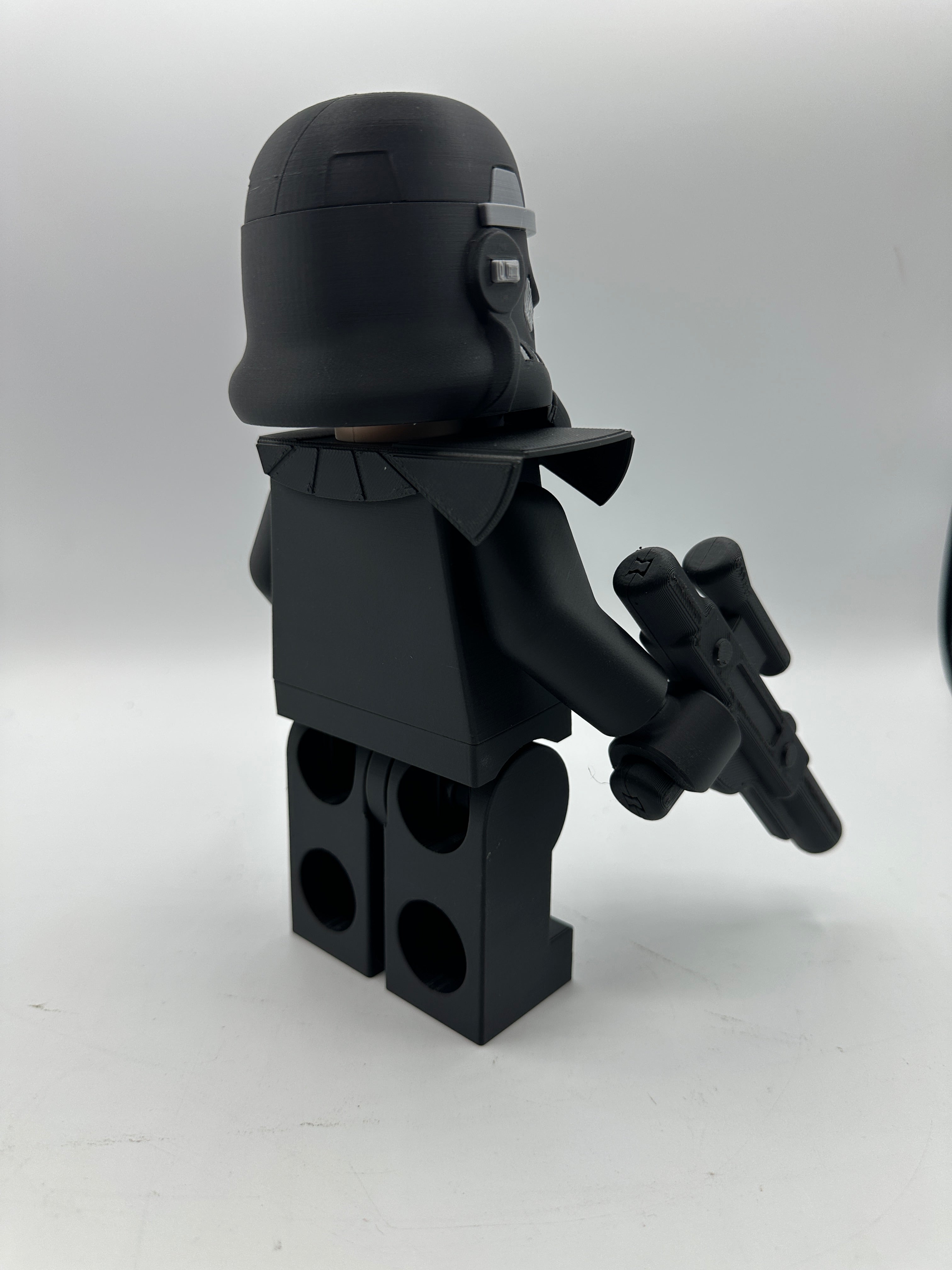 3D Printed Star Wars Shadow Stormtrooper Large Scale 8.5"- 9.5" Minifigure