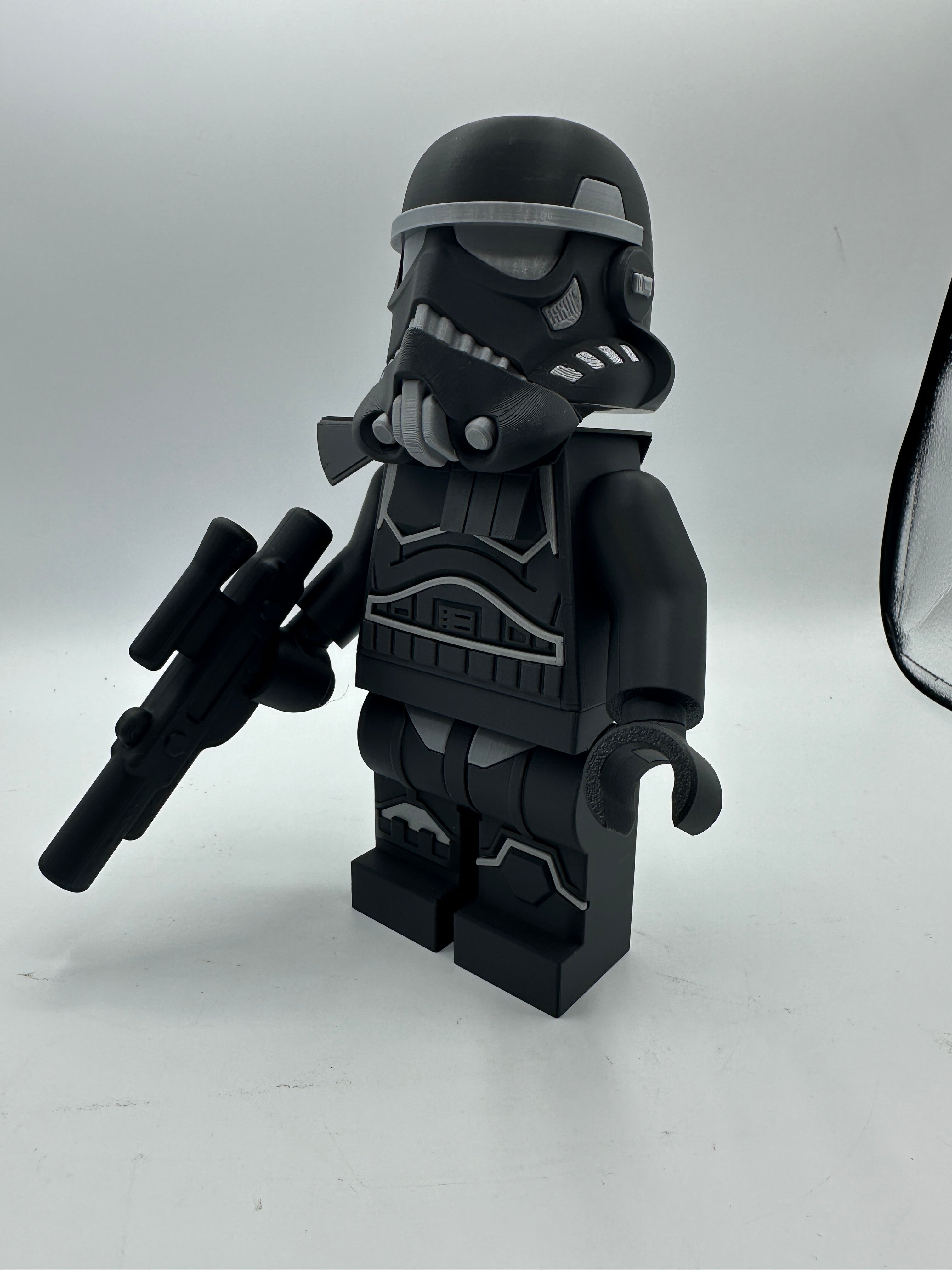 3D Printed Star Wars Shadow Stormtrooper Large Scale 8.5"- 9.5" Minifigure