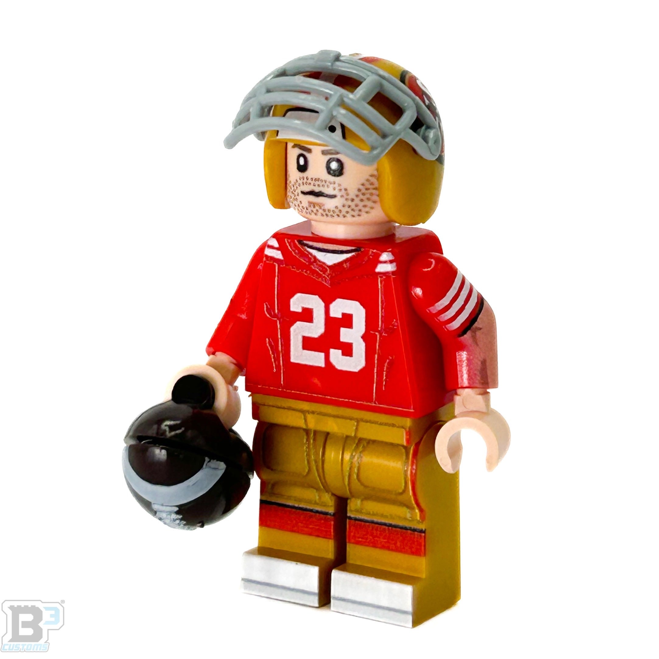 Brickshow Shop Custom LEGO® Minifigure – #23 RB San Francisco Football Player - B3 Customs Collectible