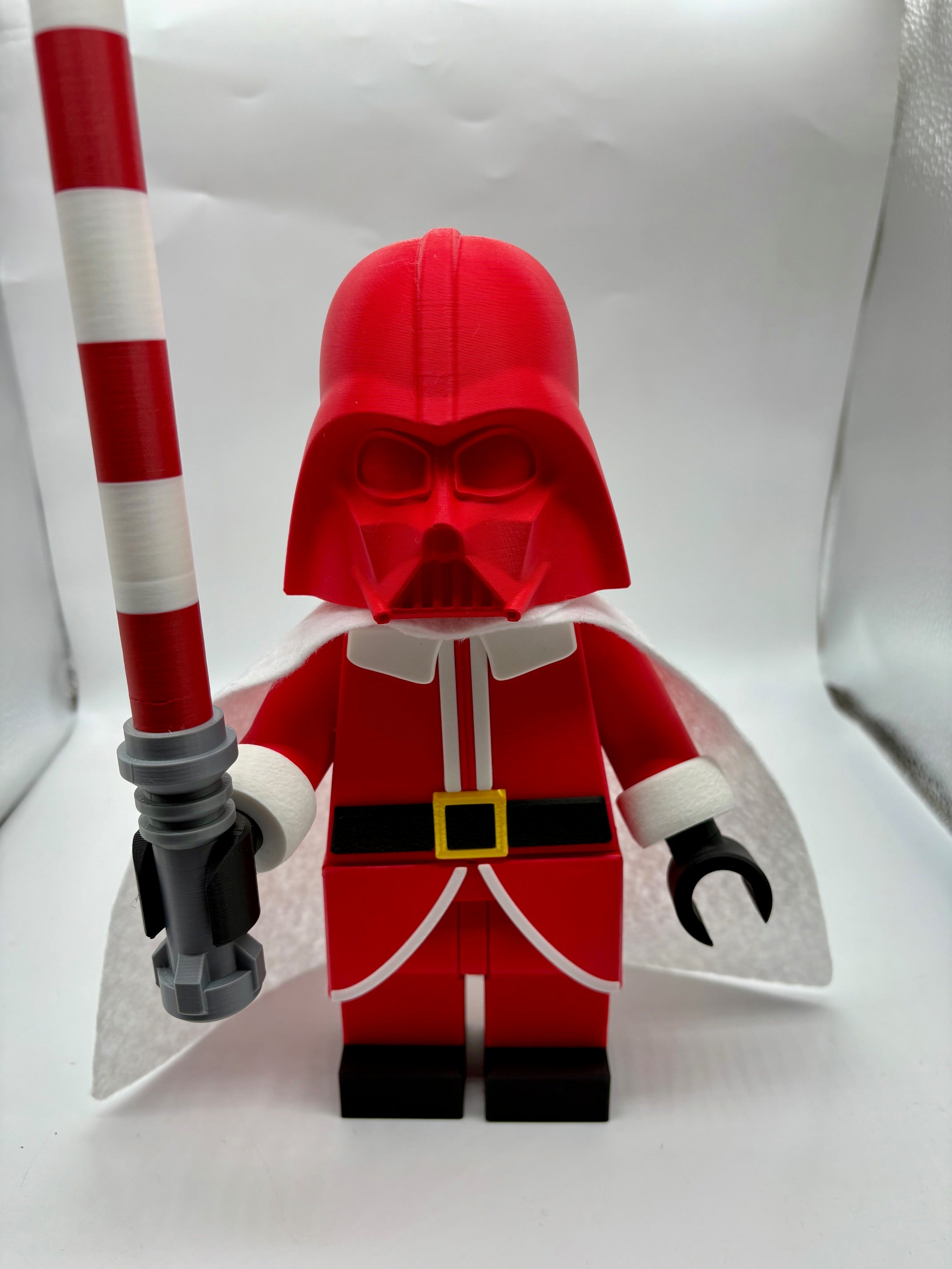 3D Printed Star Wars Darth Vader - Santa Vader Version - Large Scale 8.5"- 9.5" Minifigure