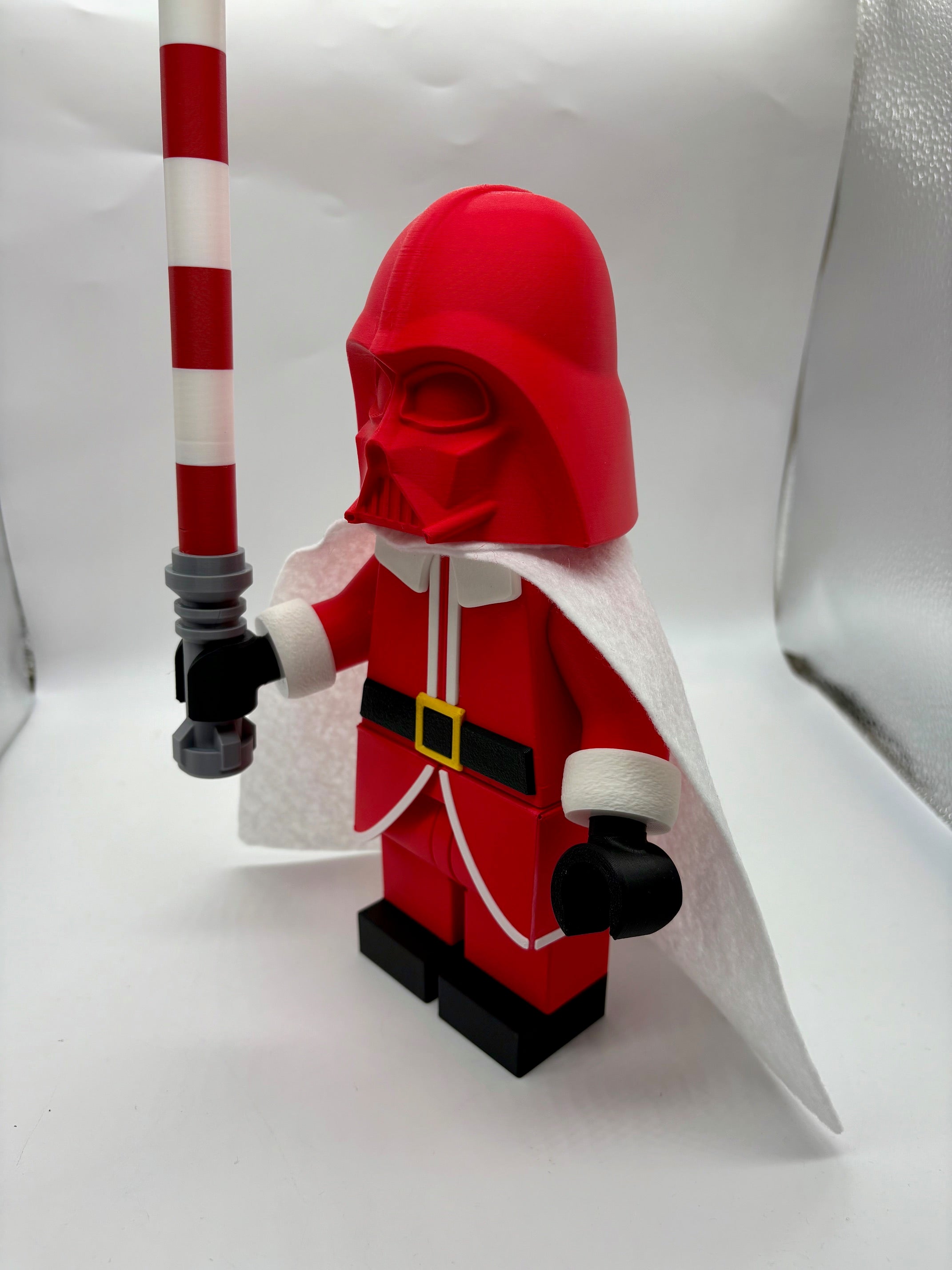 3D Printed Star Wars Darth Vader - Santa Vader Version - Large Scale 8.5"- 9.5" Minifigure