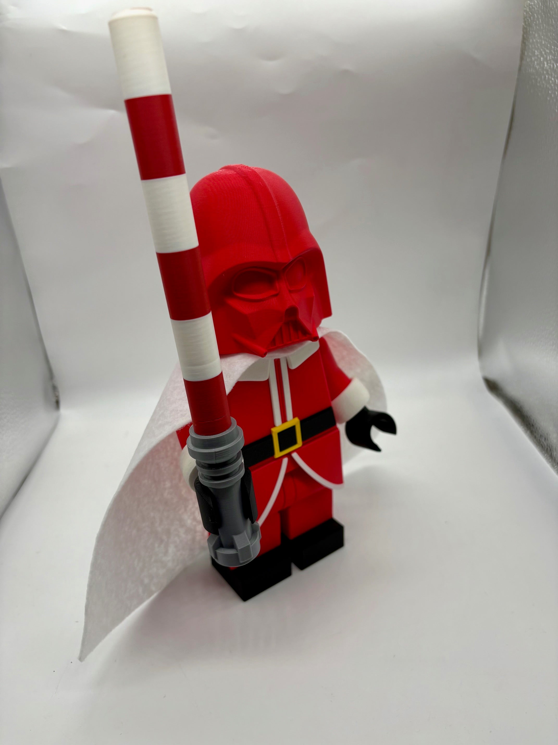 3D Printed Star Wars Darth Vader - Santa Vader Version - Large Scale 8.5"- 9.5" Minifigure