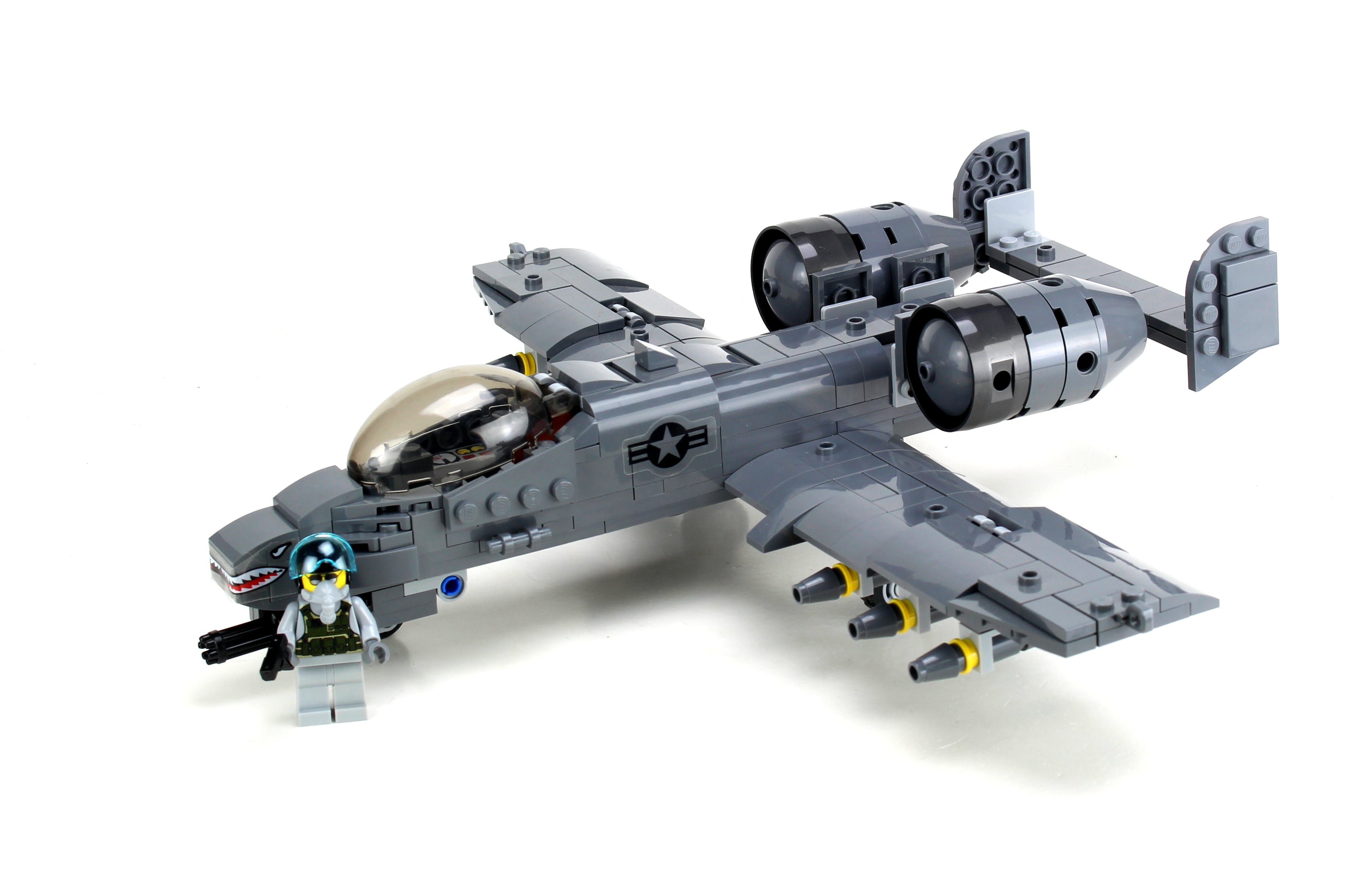 Battle Bricks Custom LEGO® Set – A-10 "Warthog" Thunderbolt Building Kit