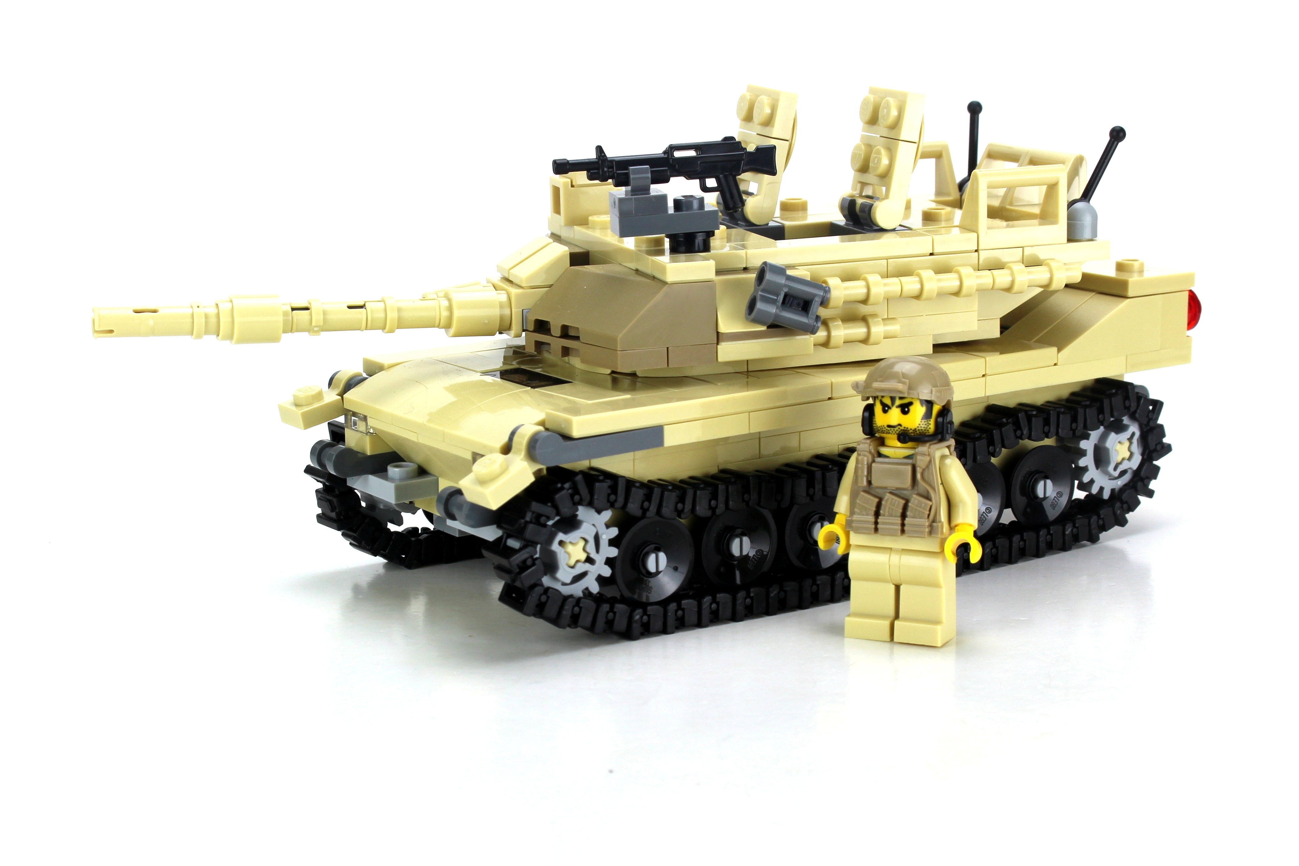 Battle Bricks Tan M1 Abrams Main Battle Tank