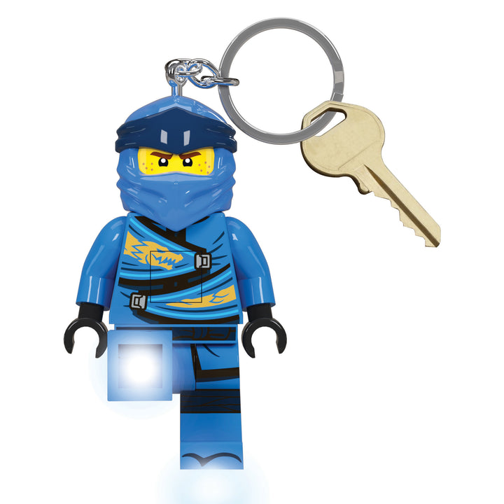 LEGO® Keychain – NINJAGO Legacy Large 3 Inch Tall Figure Keychain Light - Jay (KE148H)