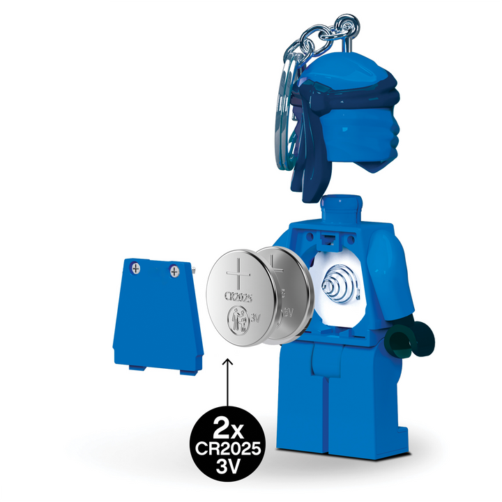 LEGO® Keychain – NINJAGO Legacy Large 3 Inch Tall Figure Keychain Light - Jay (KE148H)