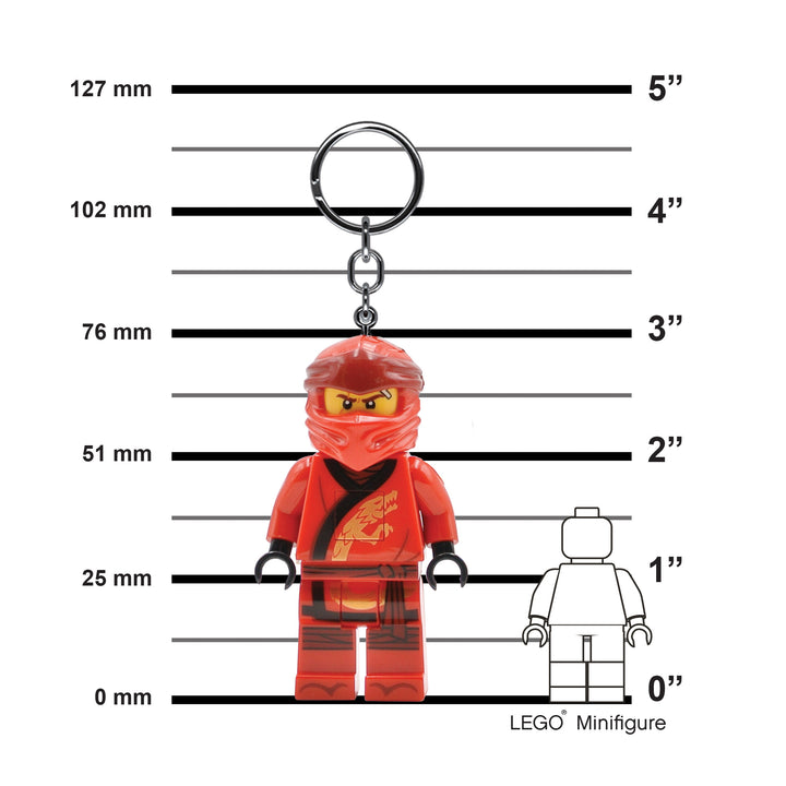 LEGO® Keychain – NINJAGO Legacy Large 3 Inch Tall Figure Keychain Light - Kai (KE149H)