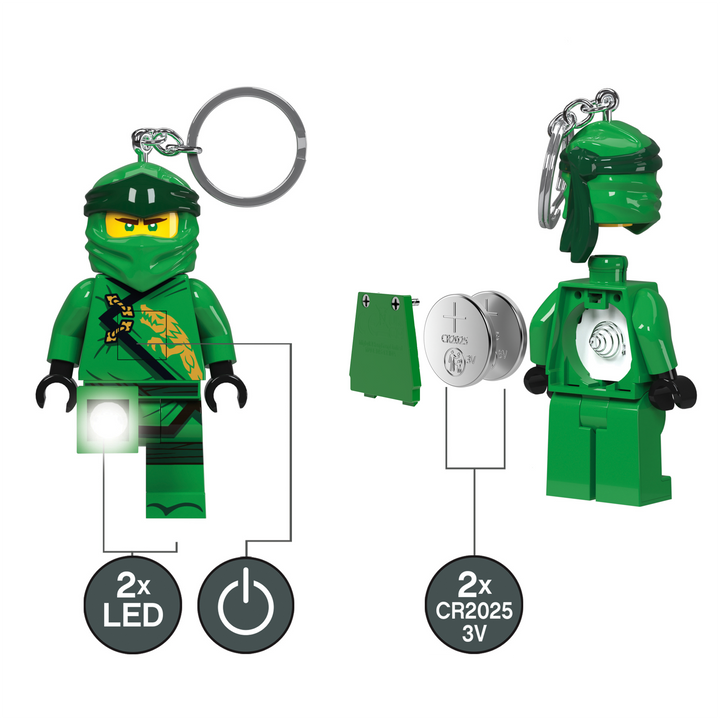 LEGO® Keychain – NINJAGO Legacy Large 3 Inch Tall Figure Keychain Light - Lloyd (KE150H)
