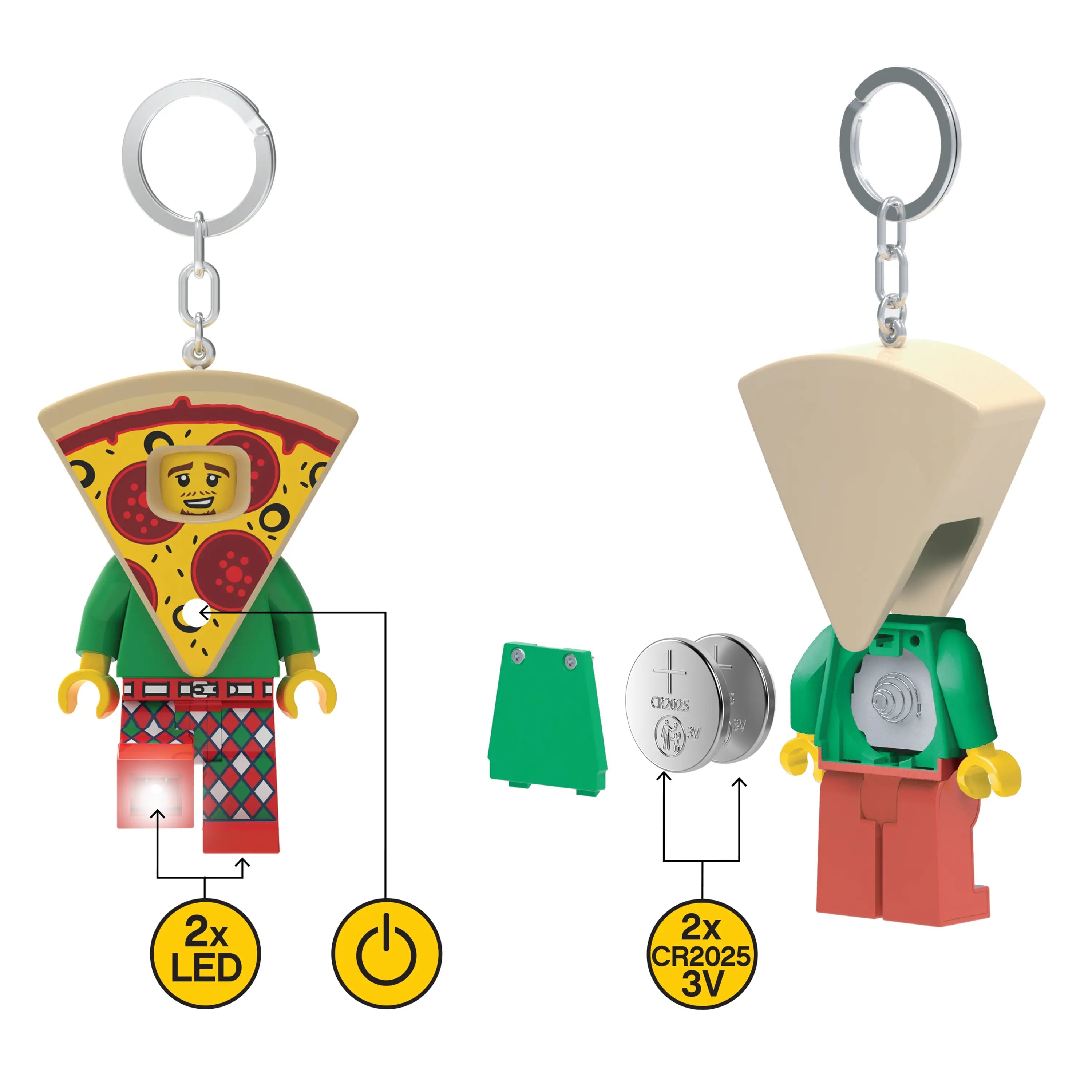 LEGO® Keychain Light - Pizza Costume Guy (KE176H)