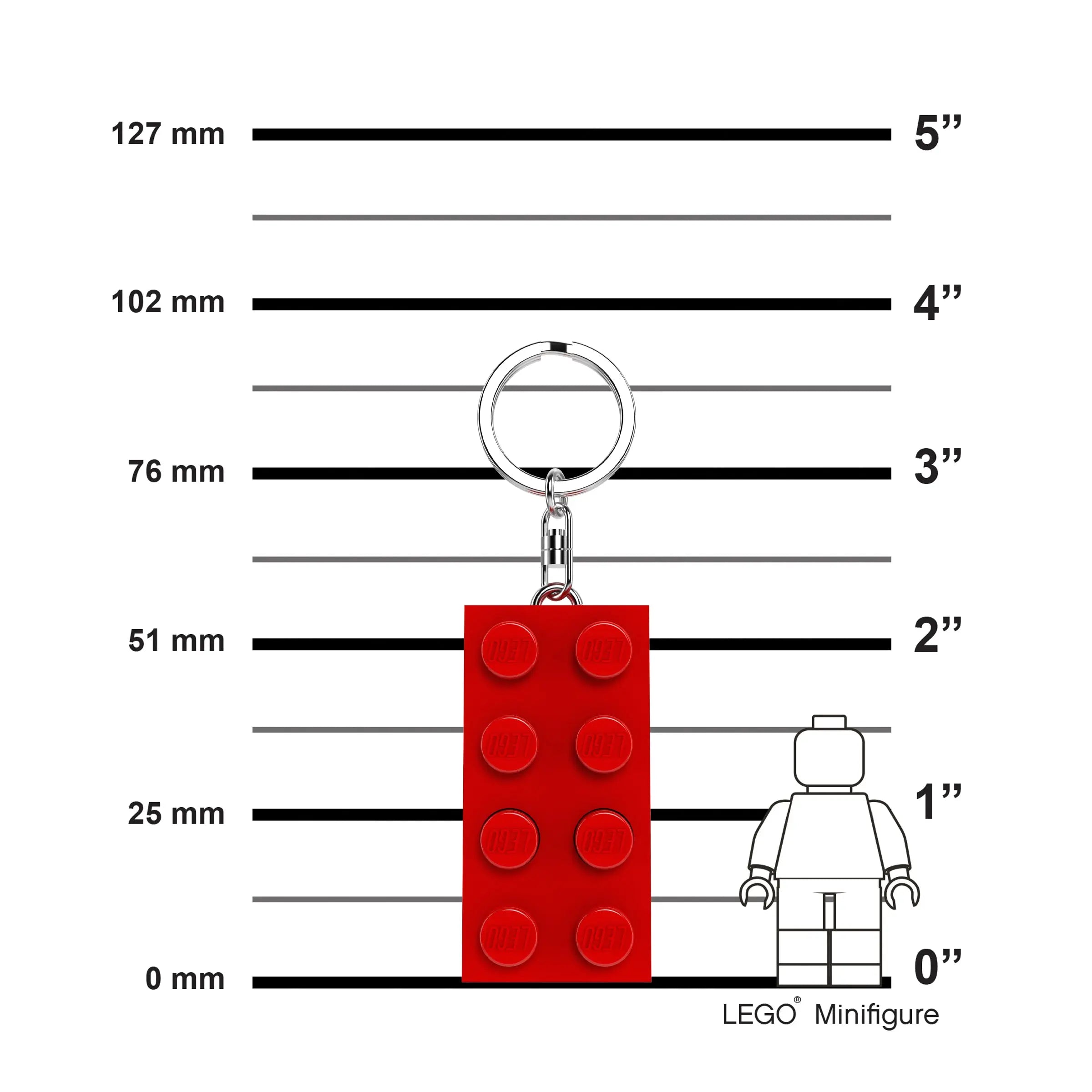 LEGO® 2x4 Brick Keychain Light - Red (KE234HR)