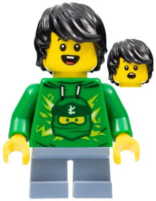 LEGO® Minifigure LEGOLAND Parks LLP017 LEGOLAND Park Boy w/Black Hair Green NINJ