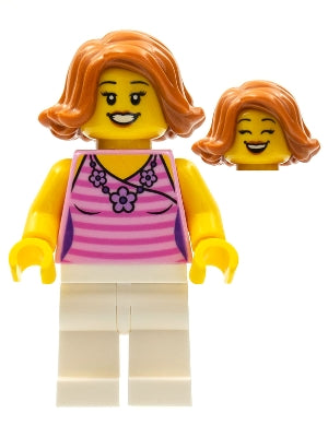 Preowned LEGO® Minifigure – LEGOLAND Parks LLP027 LEGOLAND Park Female w/Dark Orange Hair B