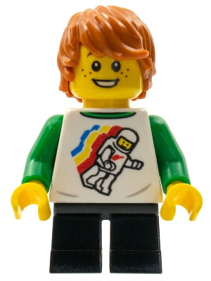 Preowned LEGO® Minifigure – LEGOLAND Parks LLP029 Child Boy Classic Space Shirt w/Minifigur