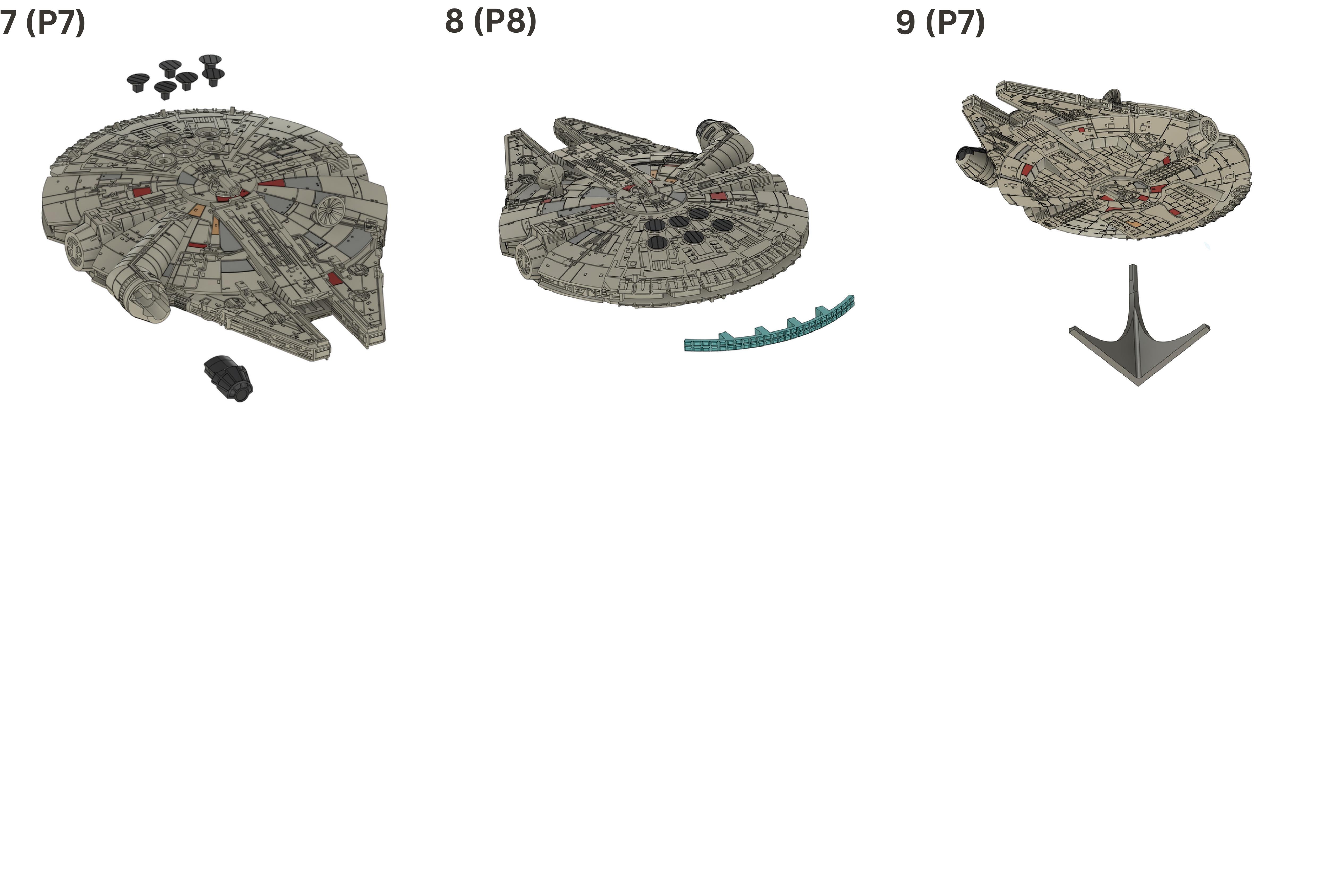 3D Printed Star Wars Millennium Falcon Building Kit