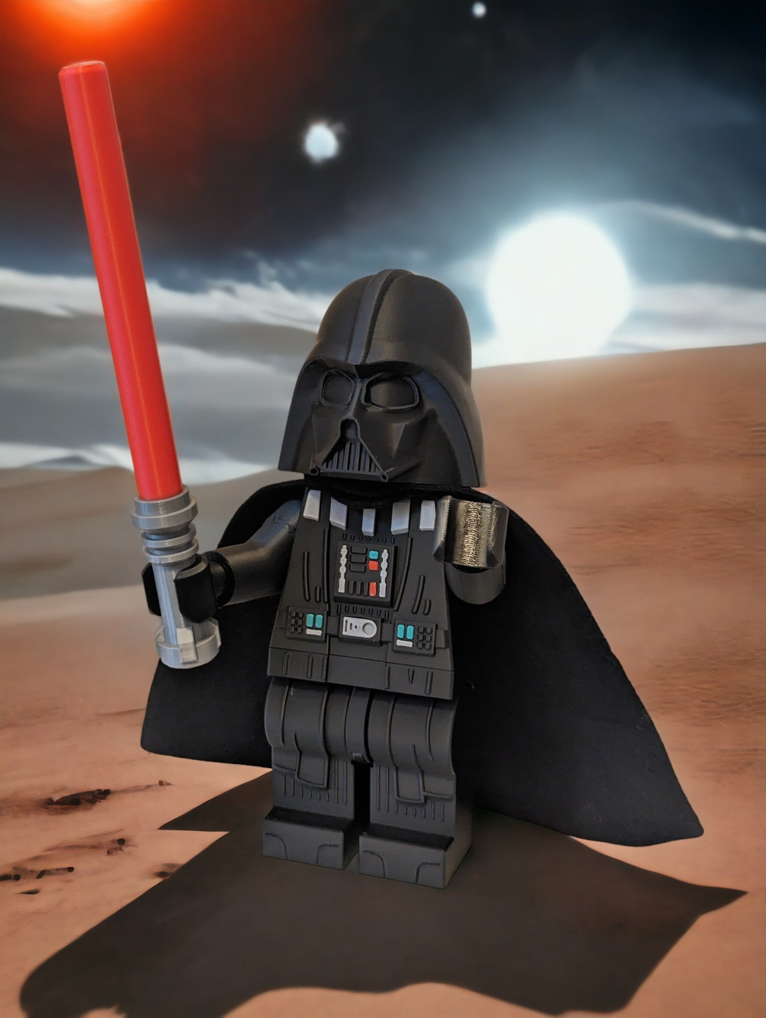LEGO-inspired Star Wars Darth Vader Display Figure Collectible