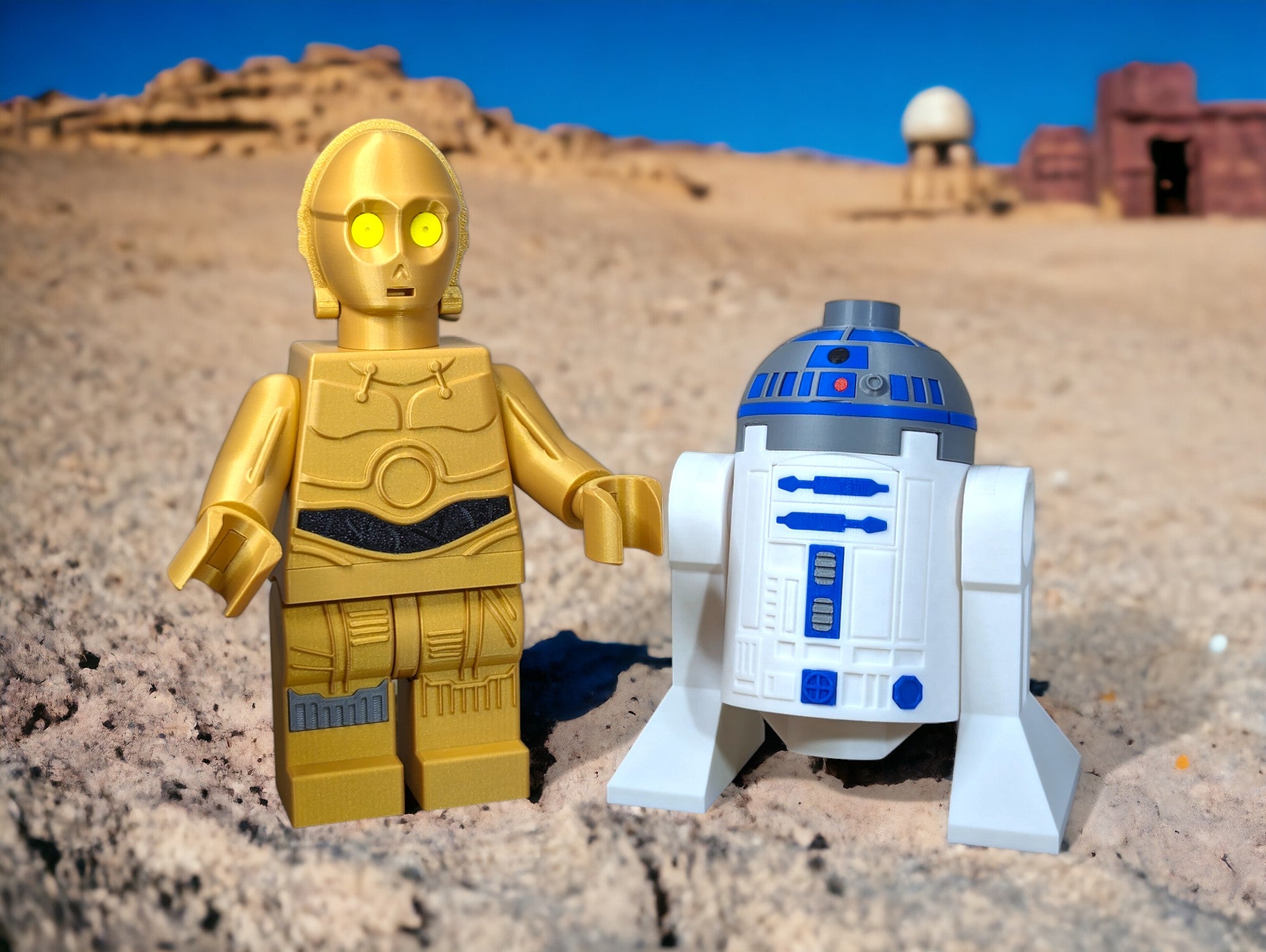 LEGO-inspired Star Wars R2-D2 Display Figure Collectible