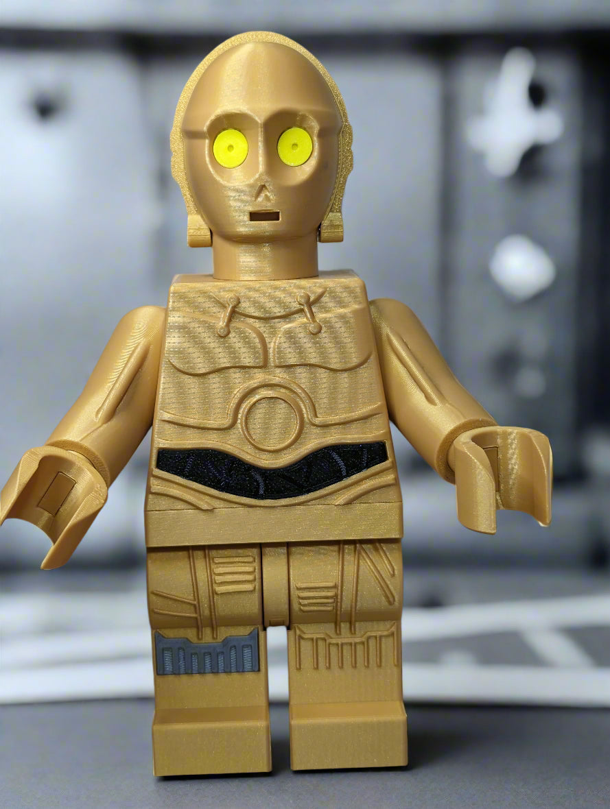 LEGO-inspired Star Wars C-3PO Display Figure Collectible