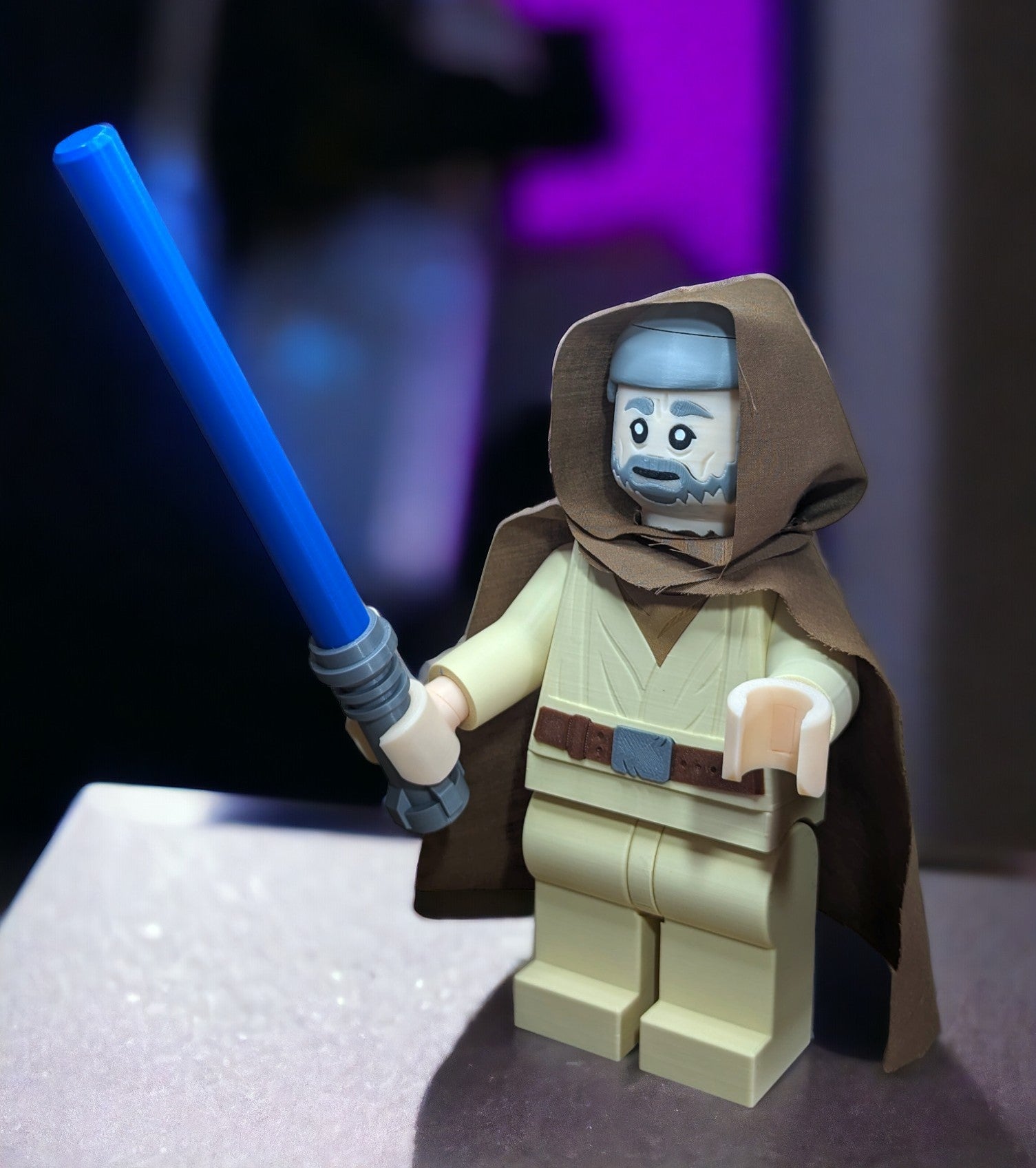 LEGO-inspired Star Wars Obi-Wan Kenobi Display Figure Collectible