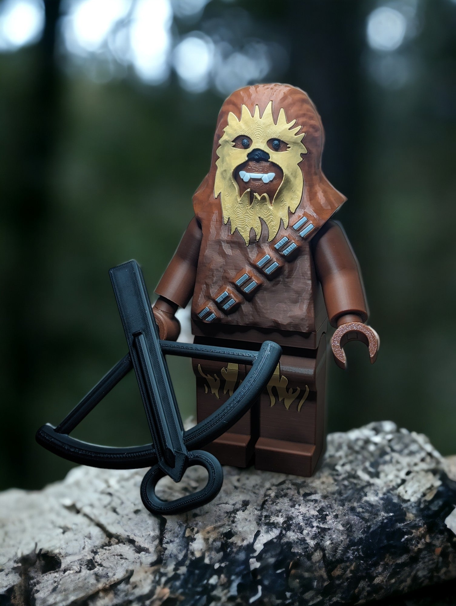 LEGO-inspired Star Wars Chewbacca Display Figure Collectible