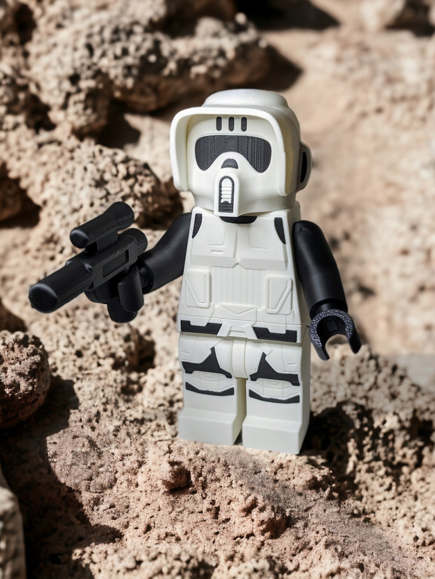 LEGO-inspired Star Wars Scout Trooper Display Figure Collectible