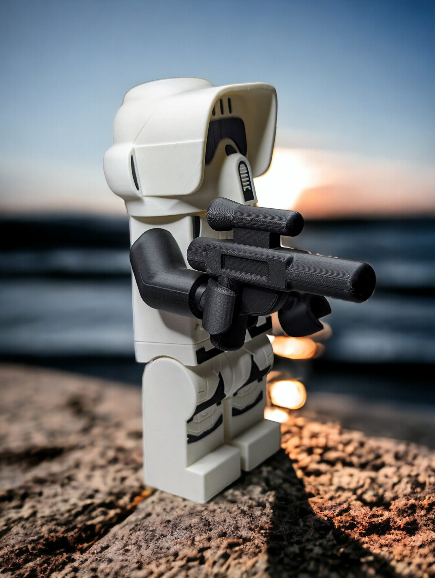 LEGO-inspired Star Wars Scout Trooper Display Figure Collectible