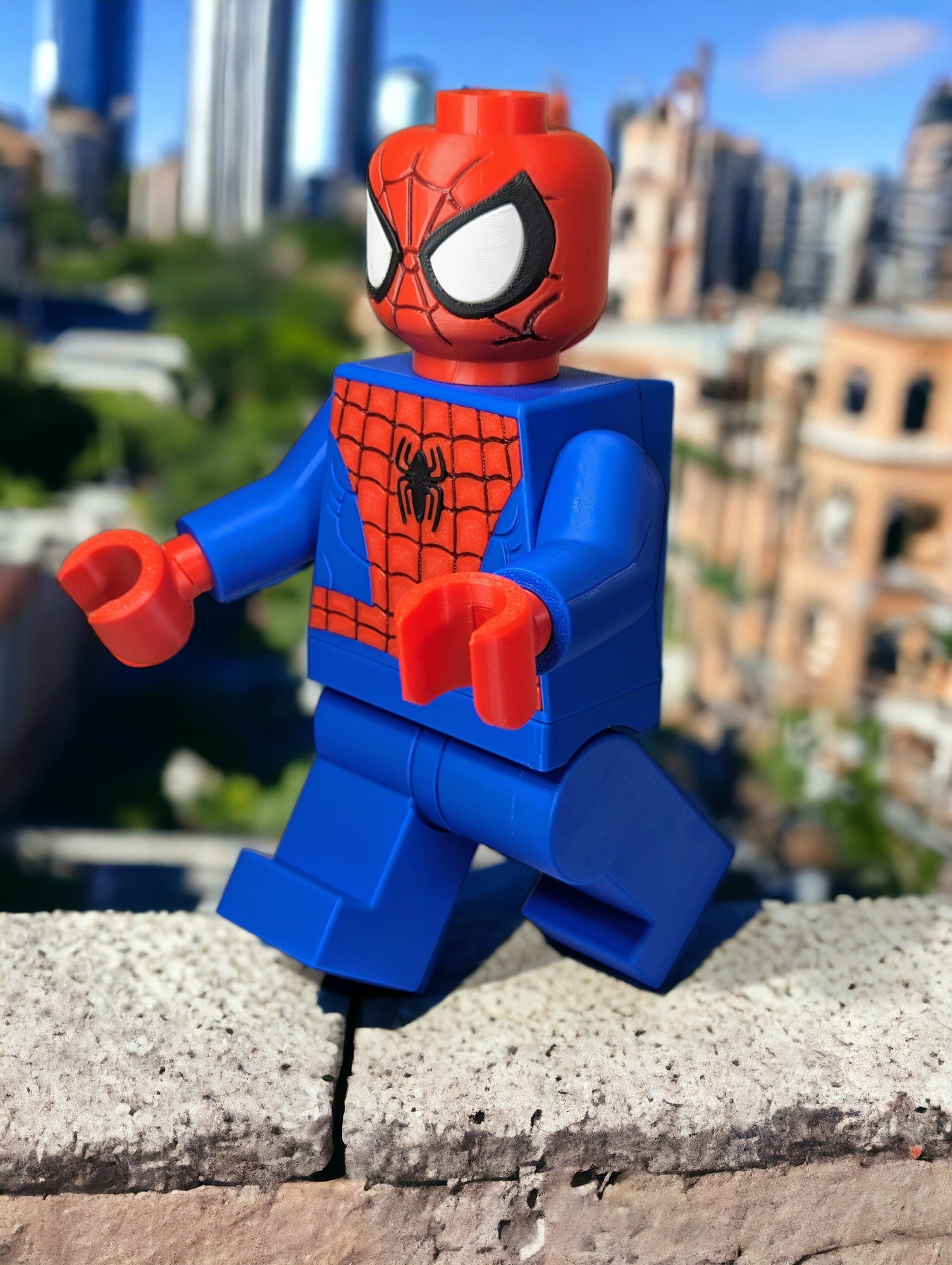 LEGO-inspired Marvel Spiderman Display Figure Collectible