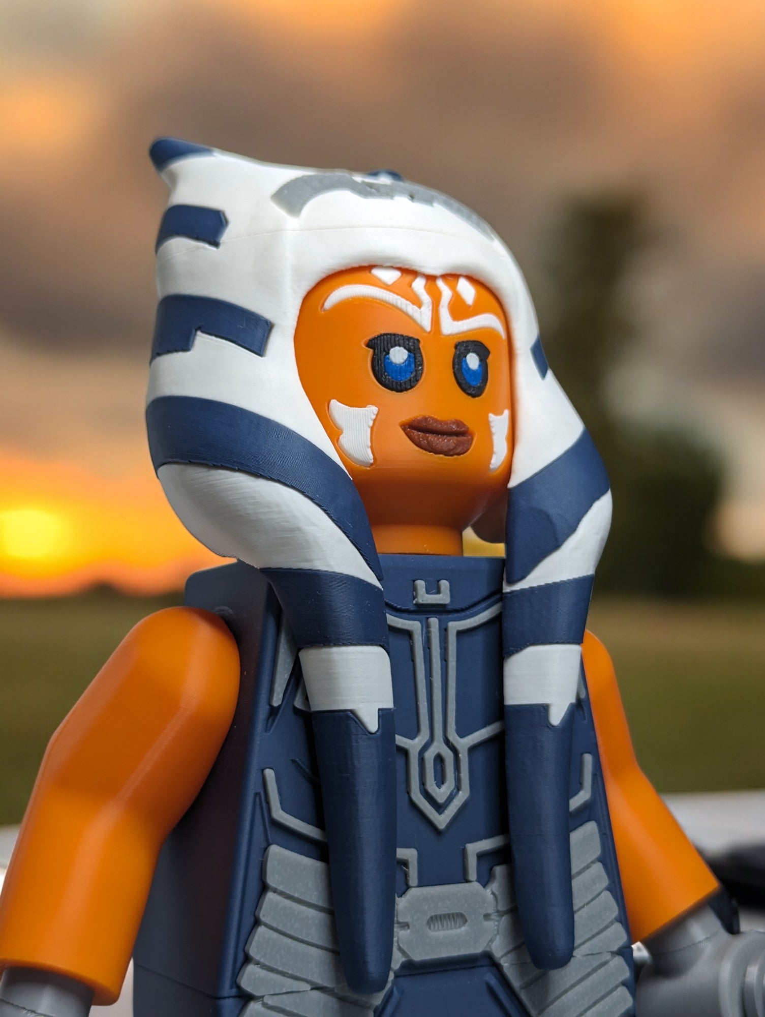 LEGO-inspired Star Wars Ahsoka Display Figure Collectible