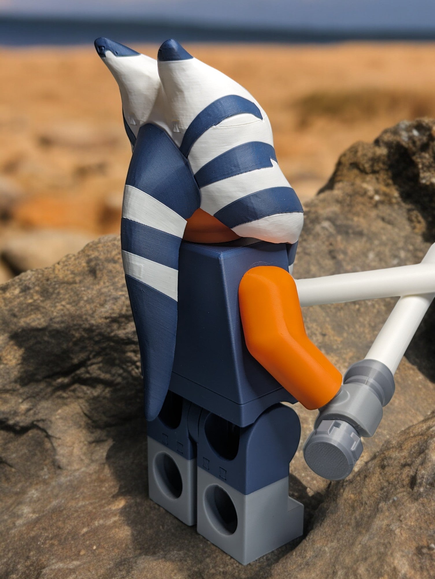 LEGO-inspired Star Wars Ahsoka Display Figure Collectible