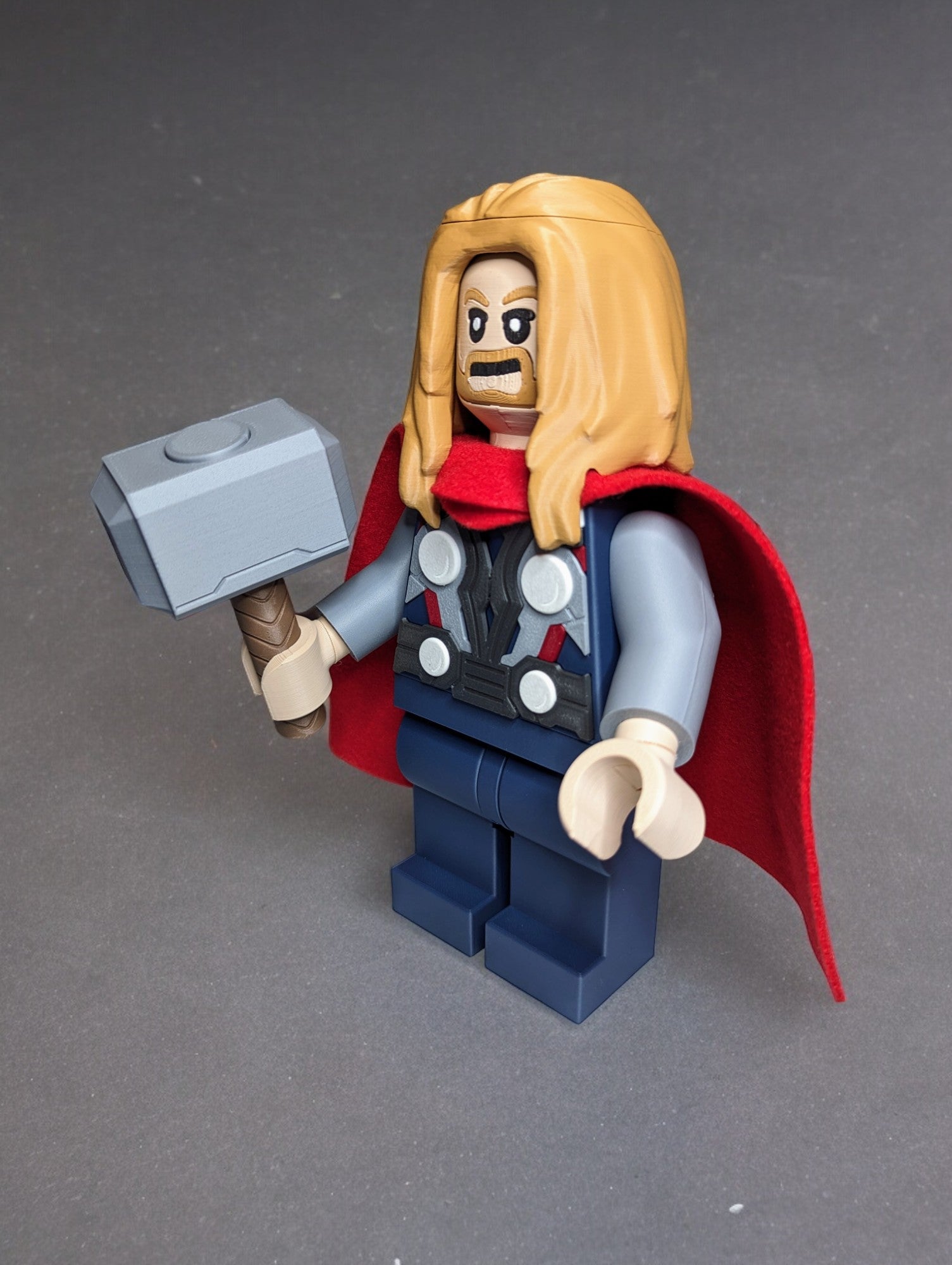 LEGO-inspired Marvel Thor Display Figure Collectible