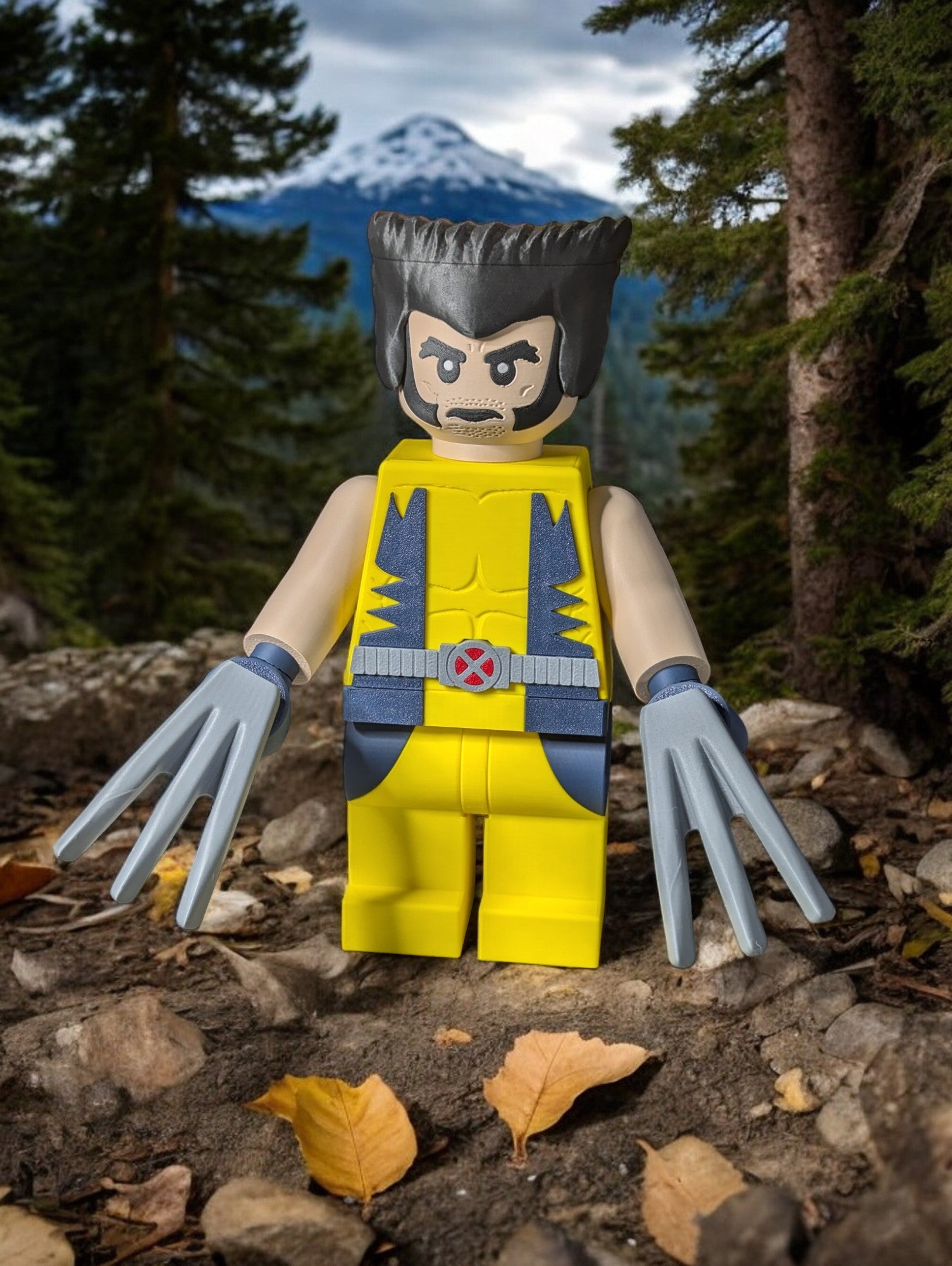 LEGO-inspired Marvel Wolverine Display Figure Collectible
