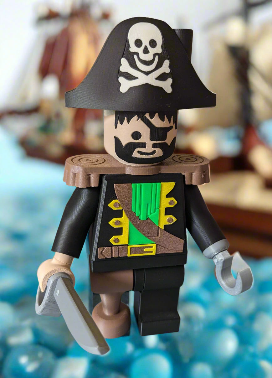 LEGO-inspired Pirate Display Figure Collectible