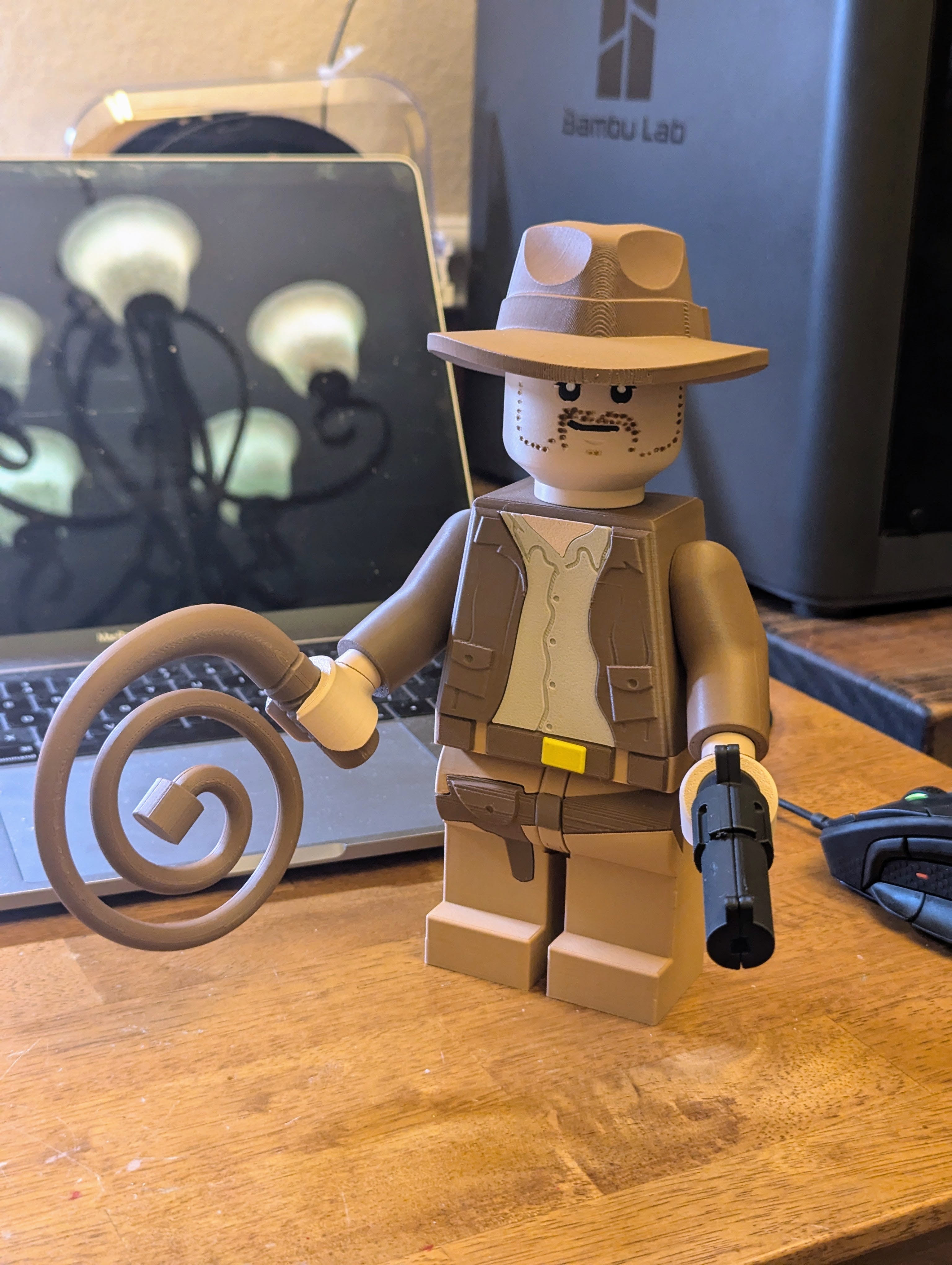 LEGO-inspired Indiana Jones Display Figure Collectible