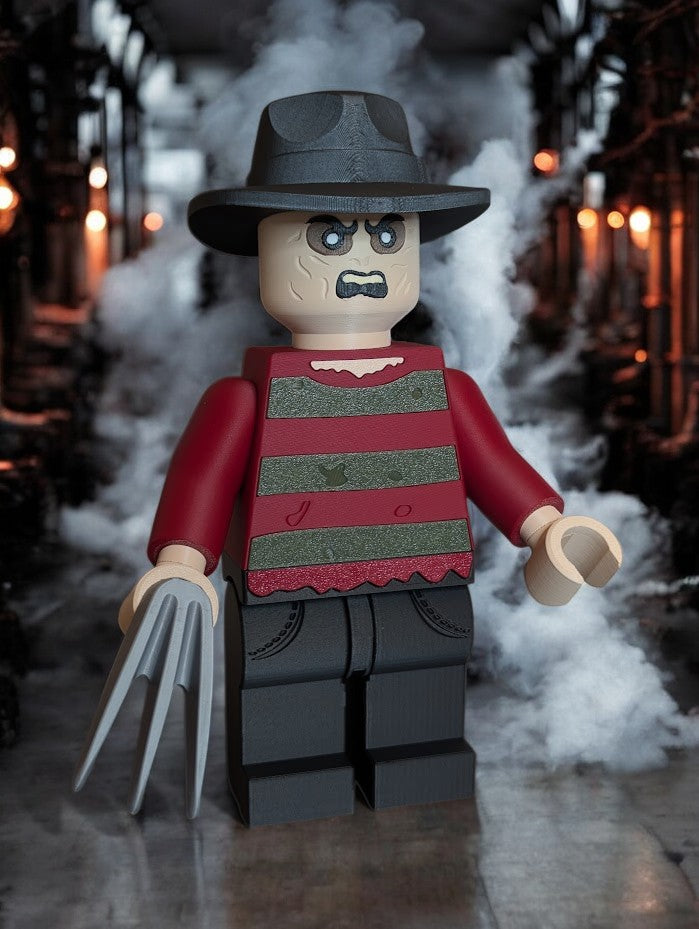 LEGO-inspired Freddie Kruger Display Figure Collectible