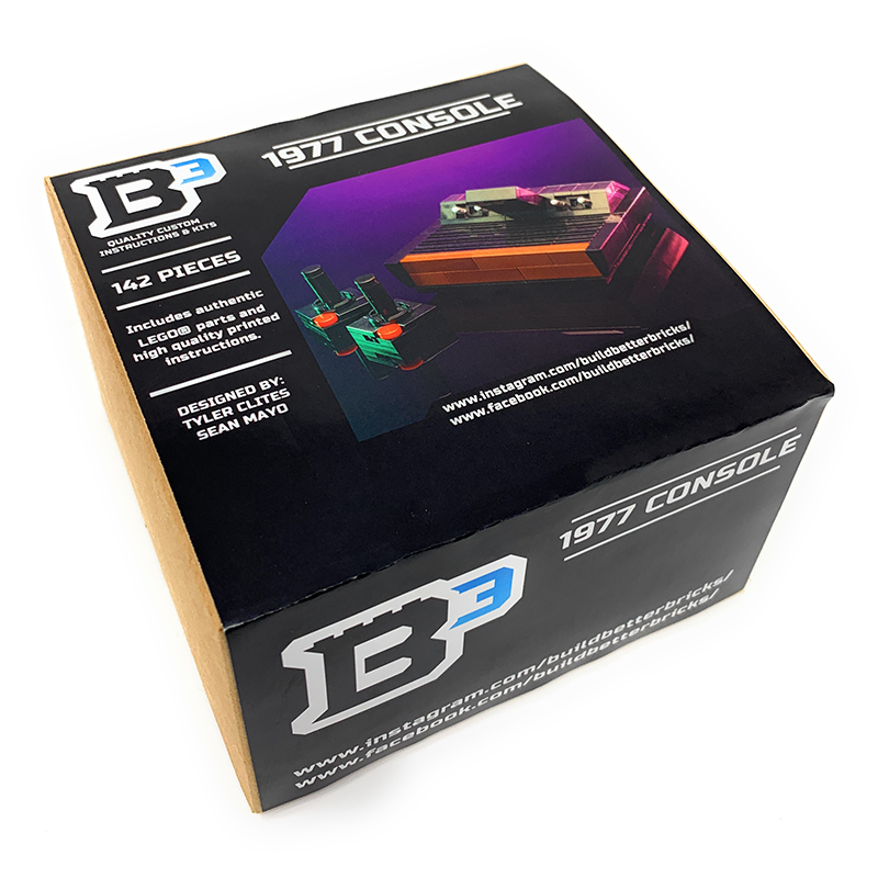 Brickshow Shop Custom Classic 1977 Video Game Console made using LEGO bricks Building Kit