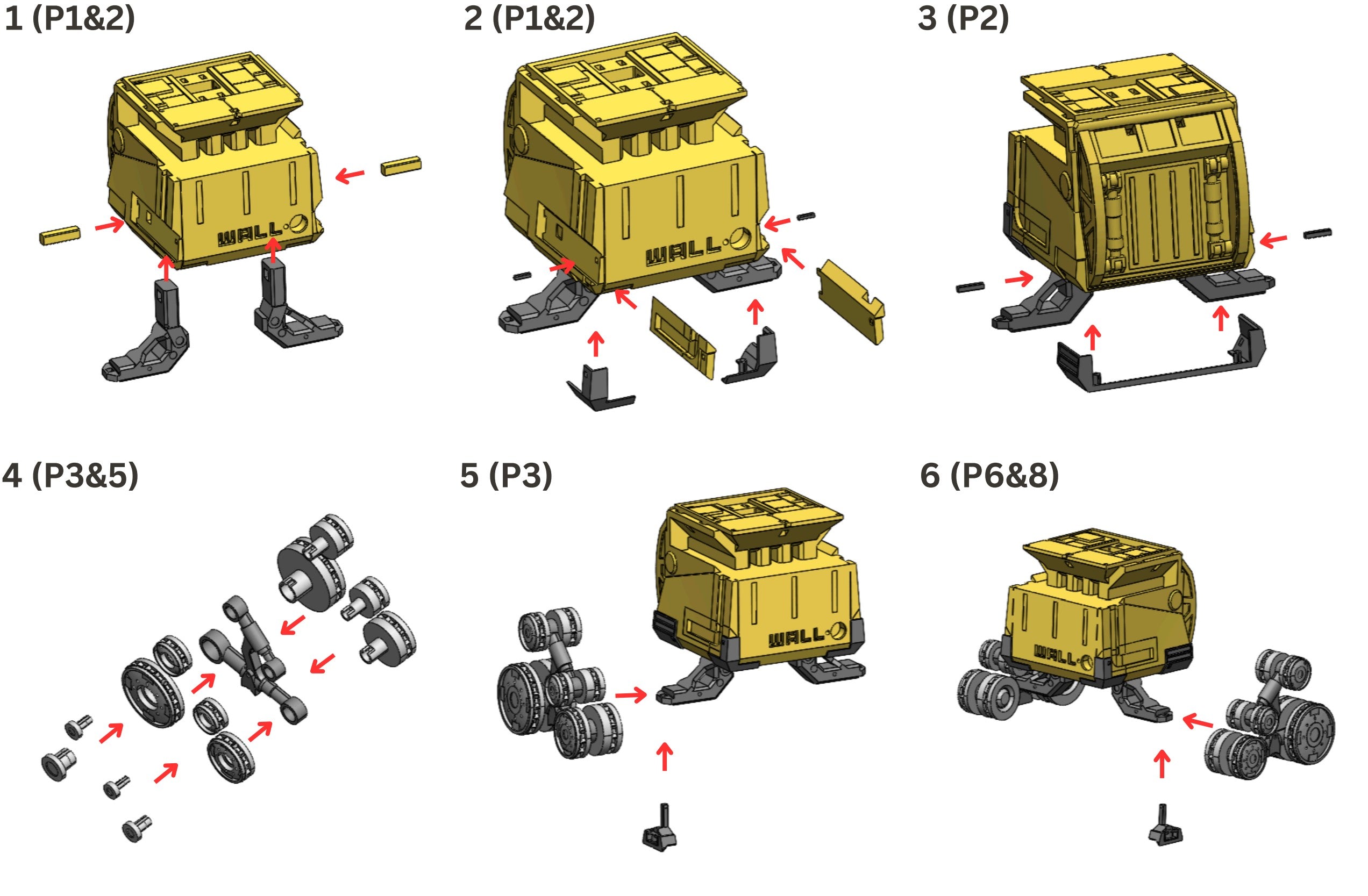 3D Printed WALL-E Building Kit