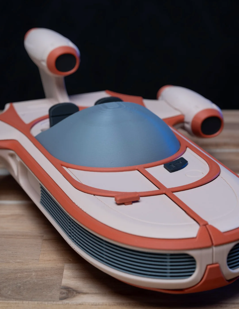 3D Printed Star Wars X-34 Landspeeder Kit