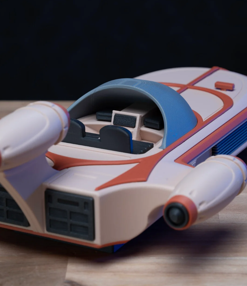 3D Printed Star Wars X-34 Landspeeder Kit