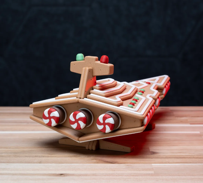 3D Printed Star Wars Gingerbread Star Destroyer Building Kit