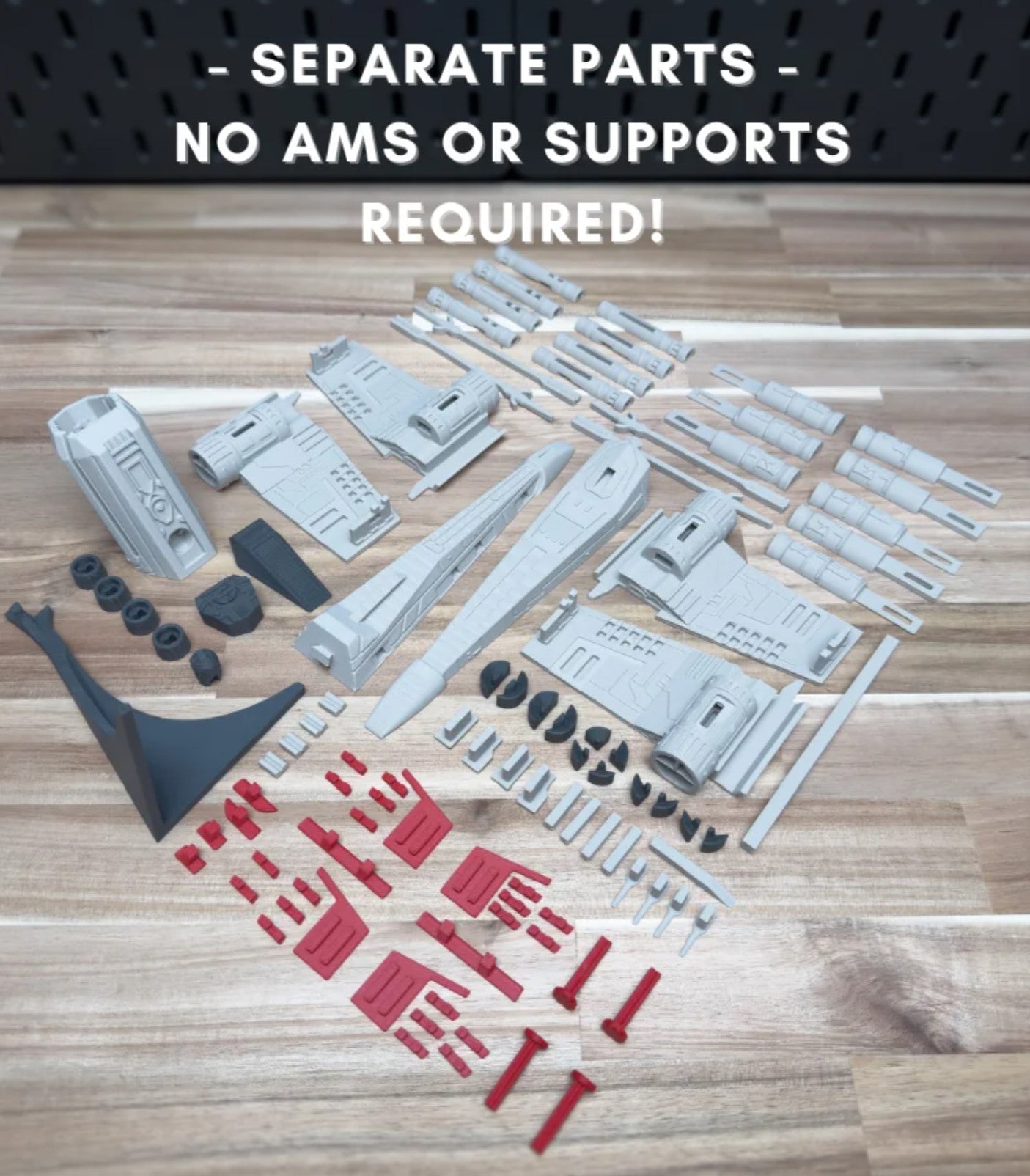 3D Printed Star Wars X-Wing Fighter Building Kit