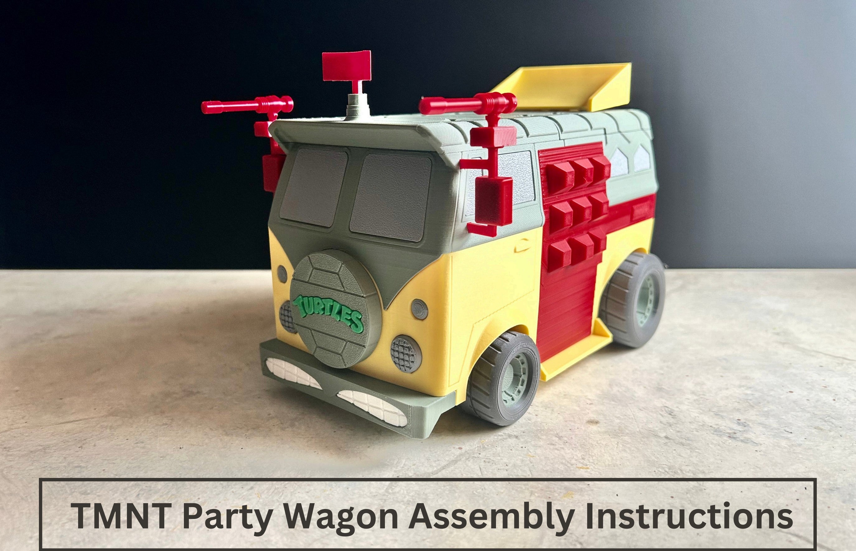 3D Printed TMNT Party Wagon Building Kit