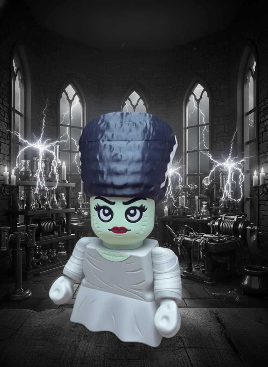 3D Printed Bride of Frankenstein Medium Scale 6"- 8" Chunk