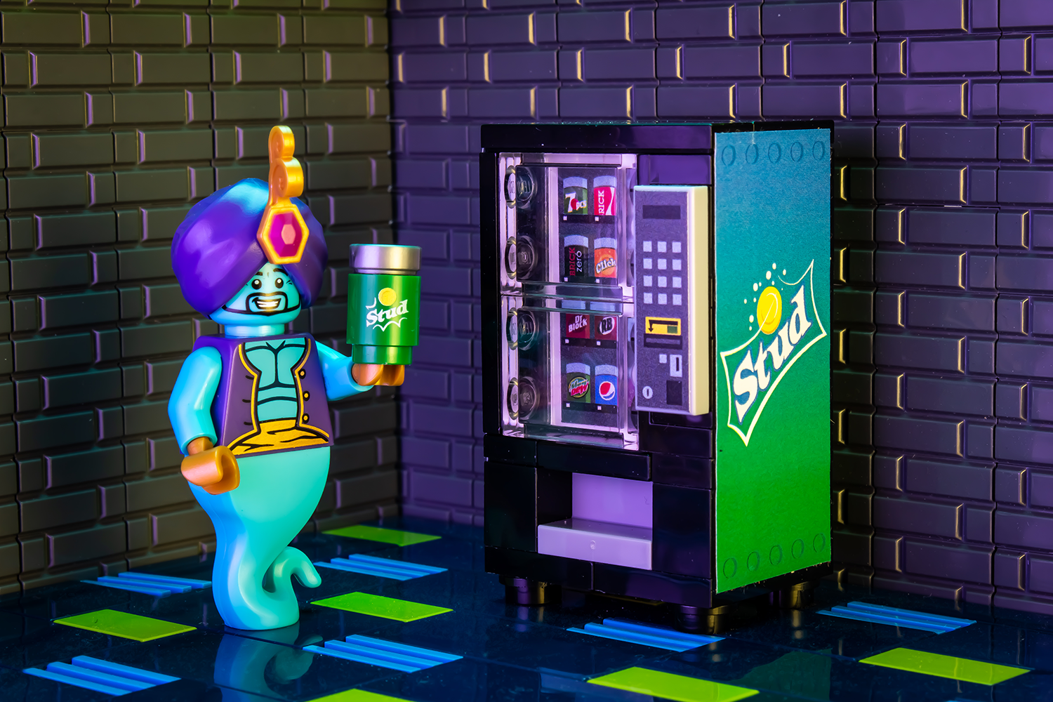 Brickshow Shop Stud - B3 Customs Soda Vending Machine made using LEGO parts Building Kit