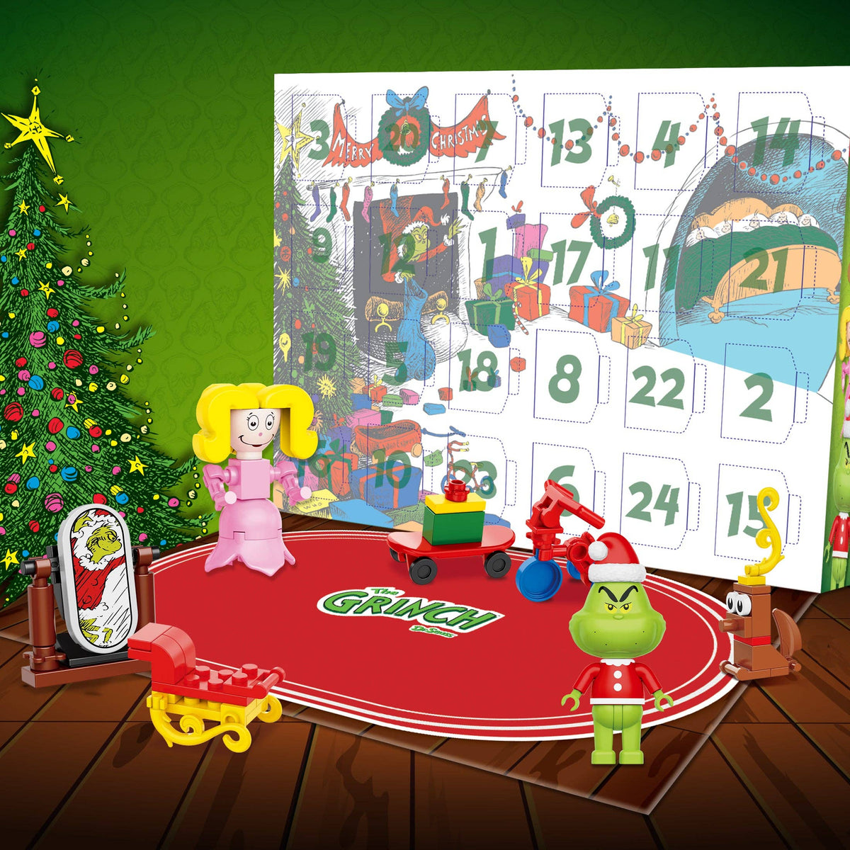 Grinch 24 Days of Grinchmas Advent Building Set 277pc