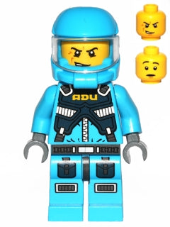 Preowned LEGO® Minifigure – Space ac016 Alien Defense Unit Soldier 2 Dark Azure Hips